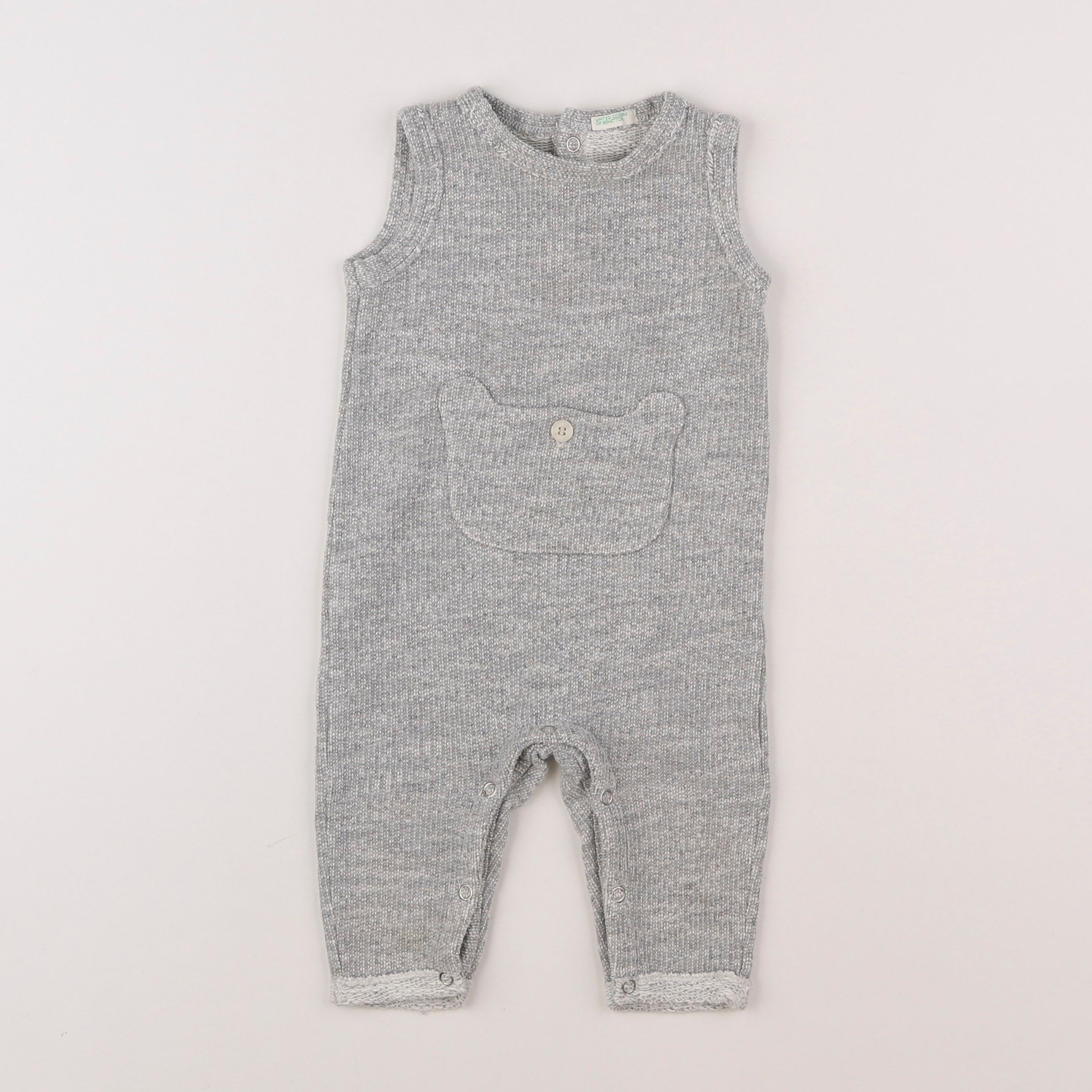 Benetton - combinaison gris - 6 mois