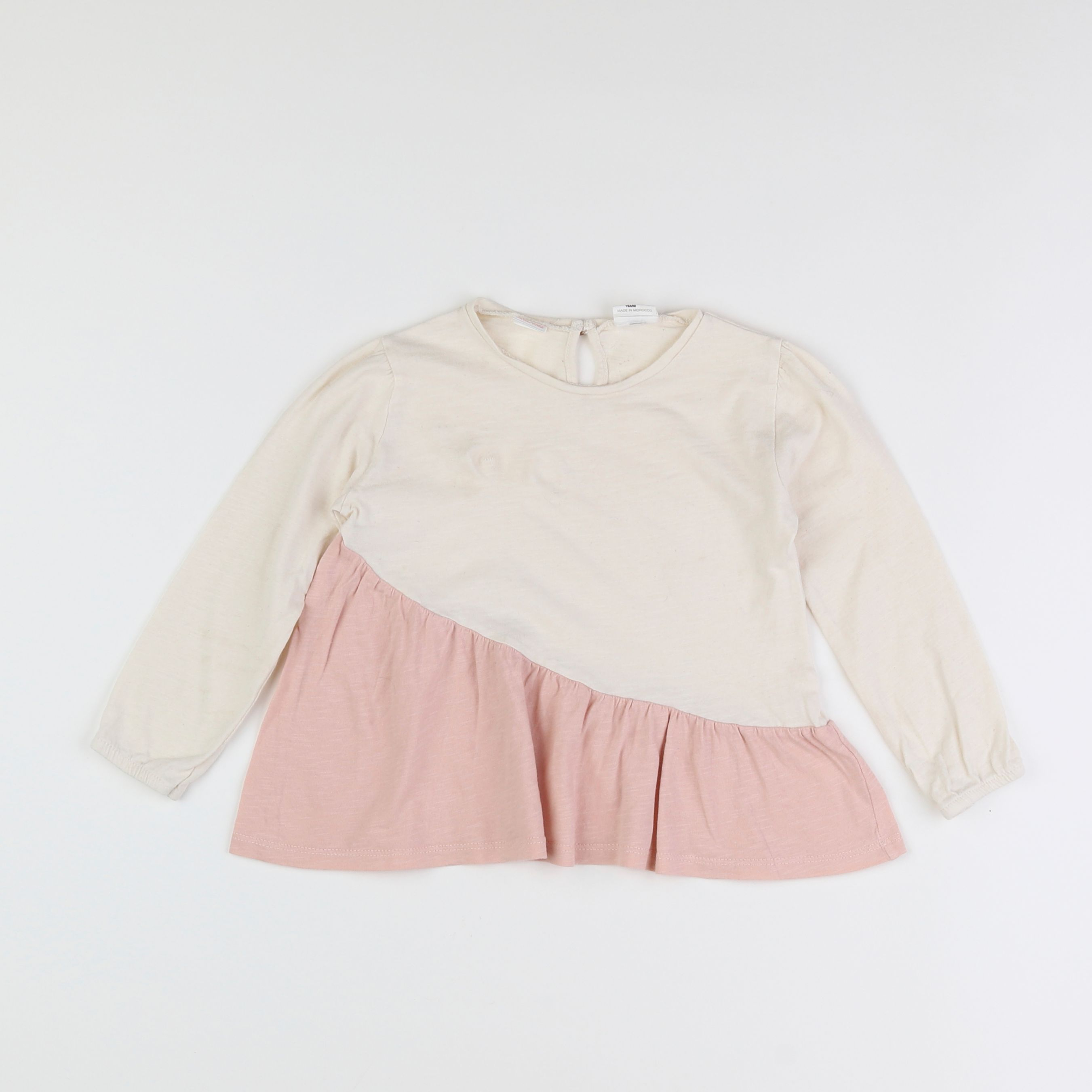 Zara - tee-shirt beige - 3/4 ans