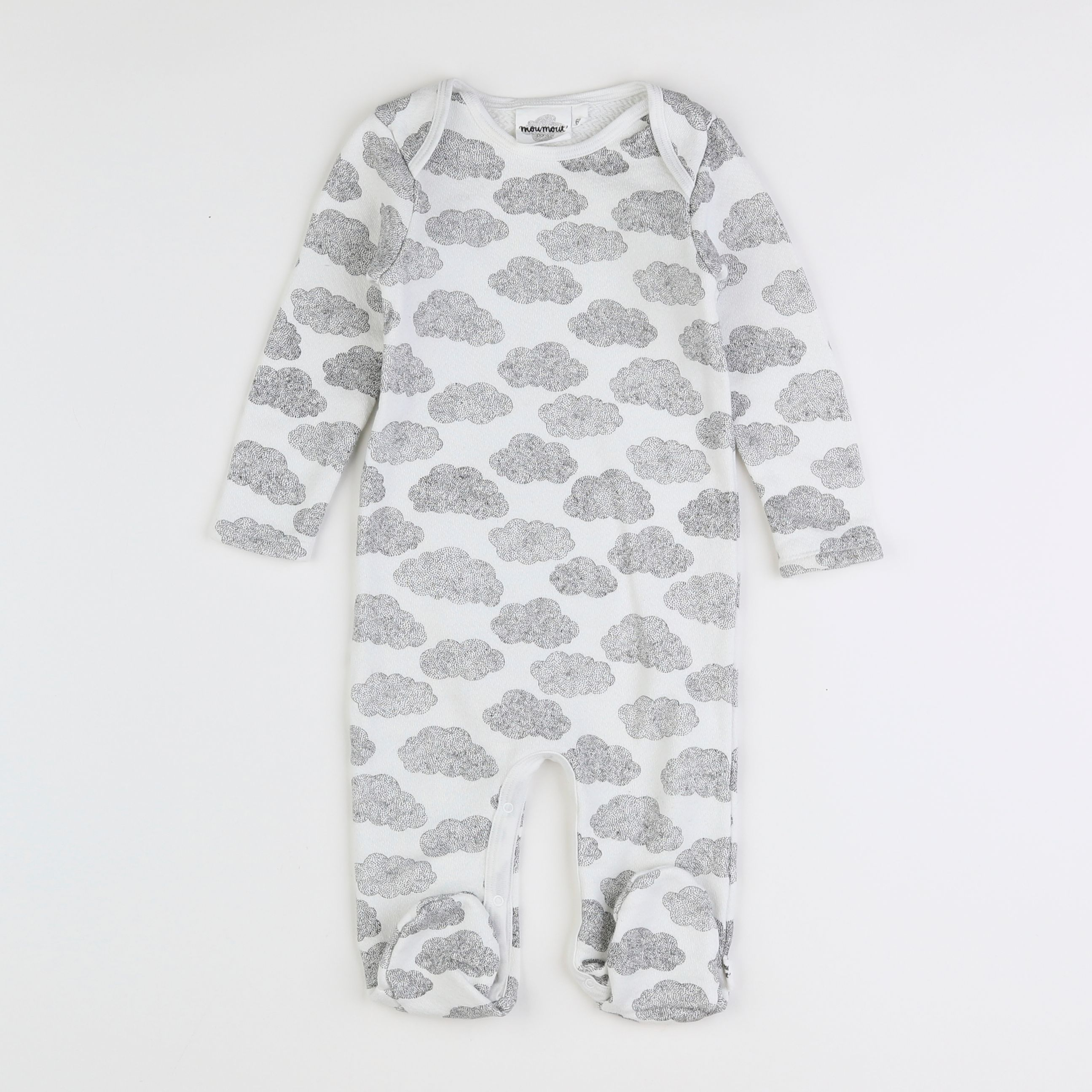 Moumout' - pyjama coton gris - 6 mois