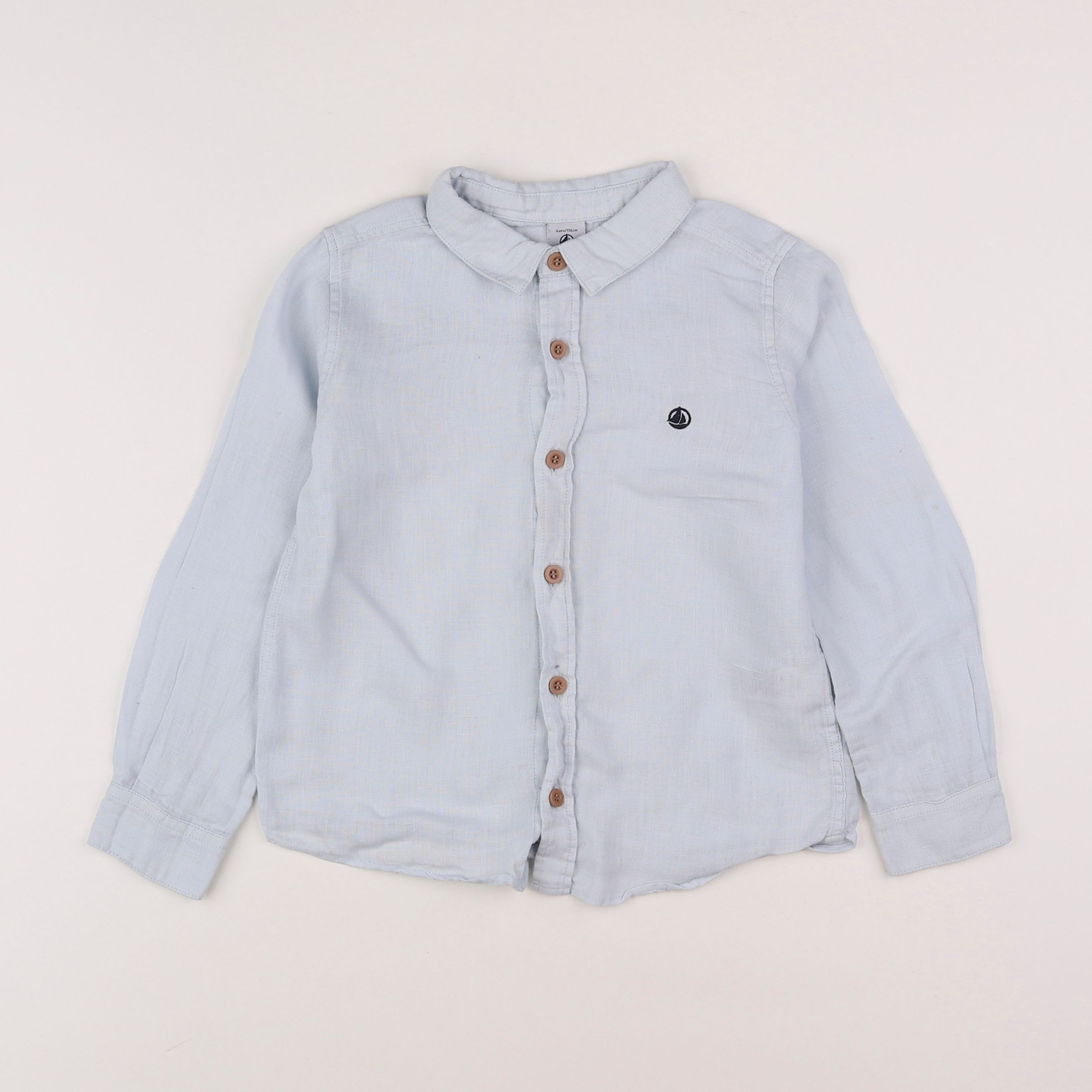 Petit Bateau - chemise bleu - 6 ans