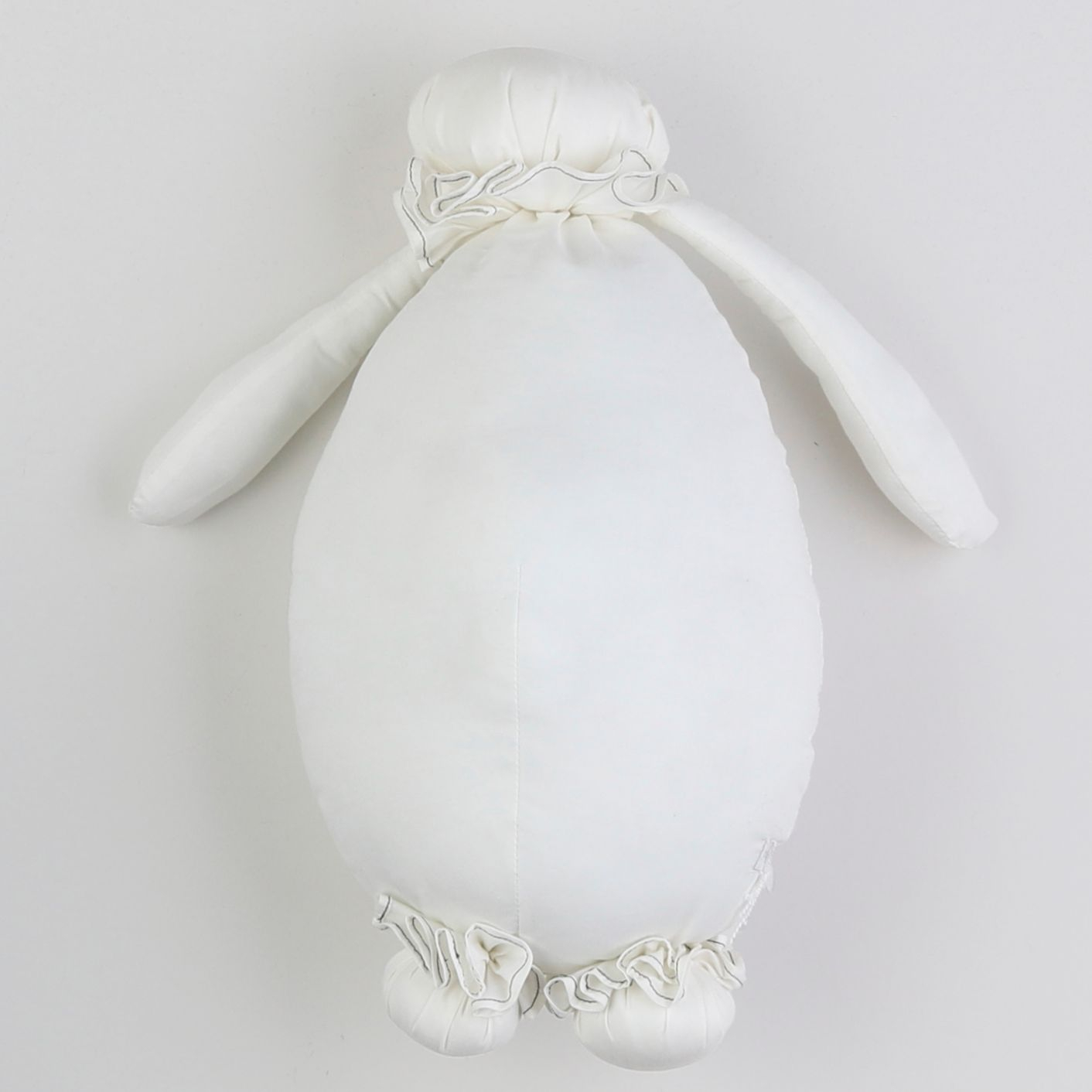 Pigmée - poupée blanche collerette fils gris - 38 cm