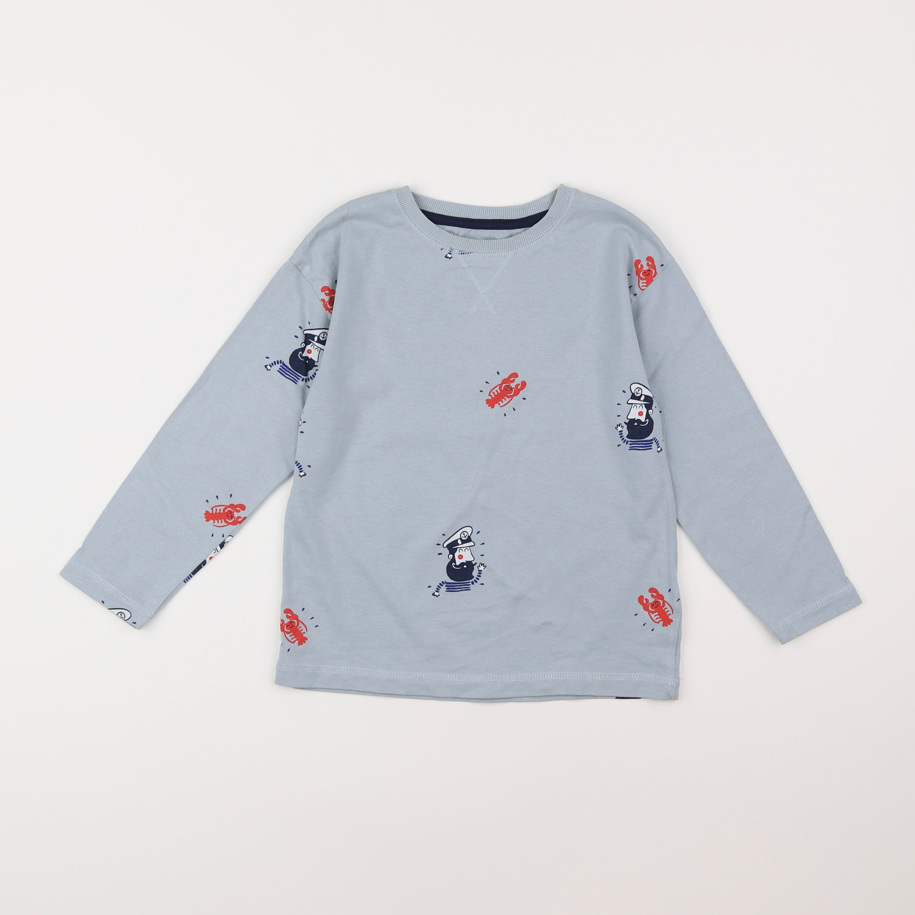 Vertbaudet - tee-shirt bleu - 6 ans