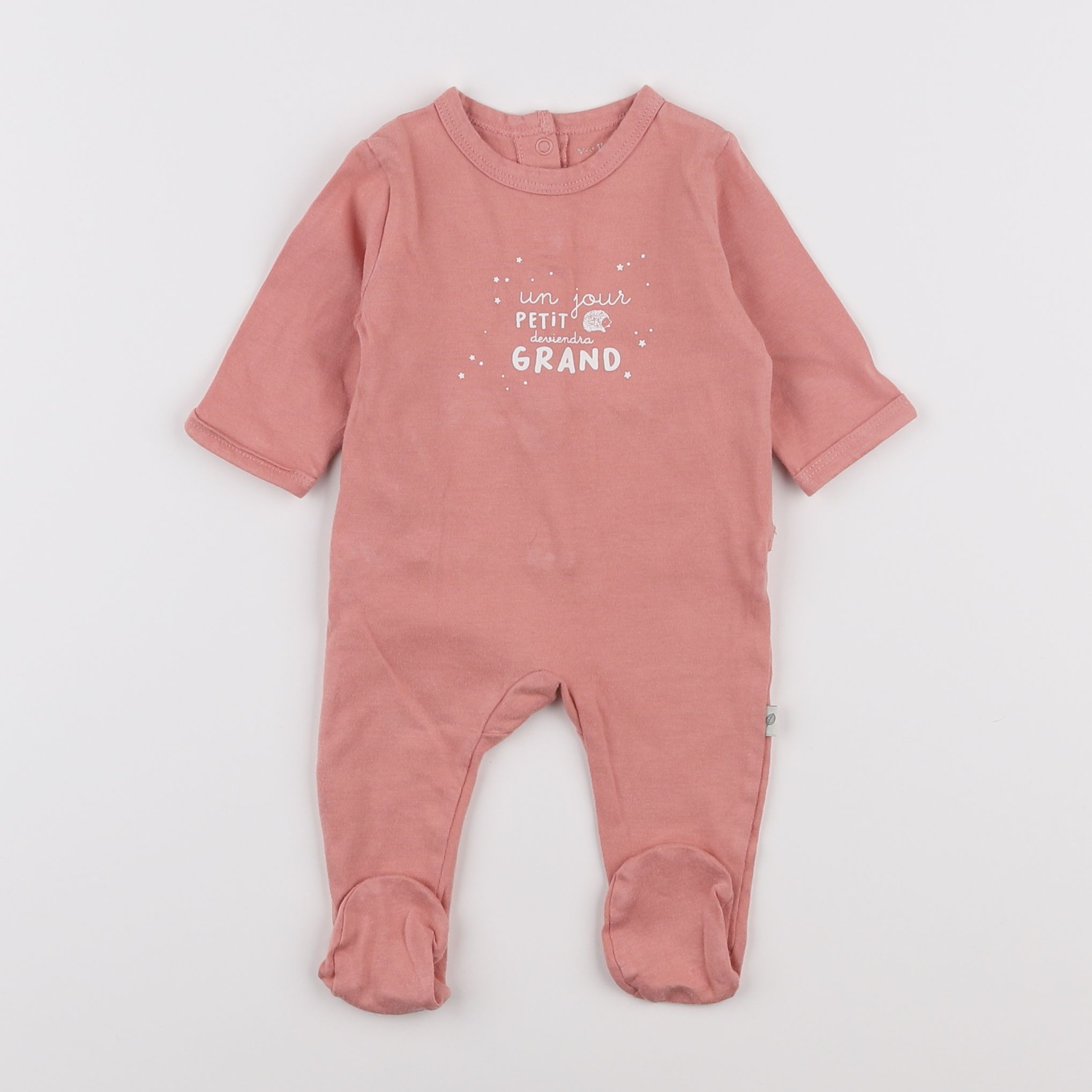 Vertbaudet - pyjama coton rose - 1 mois