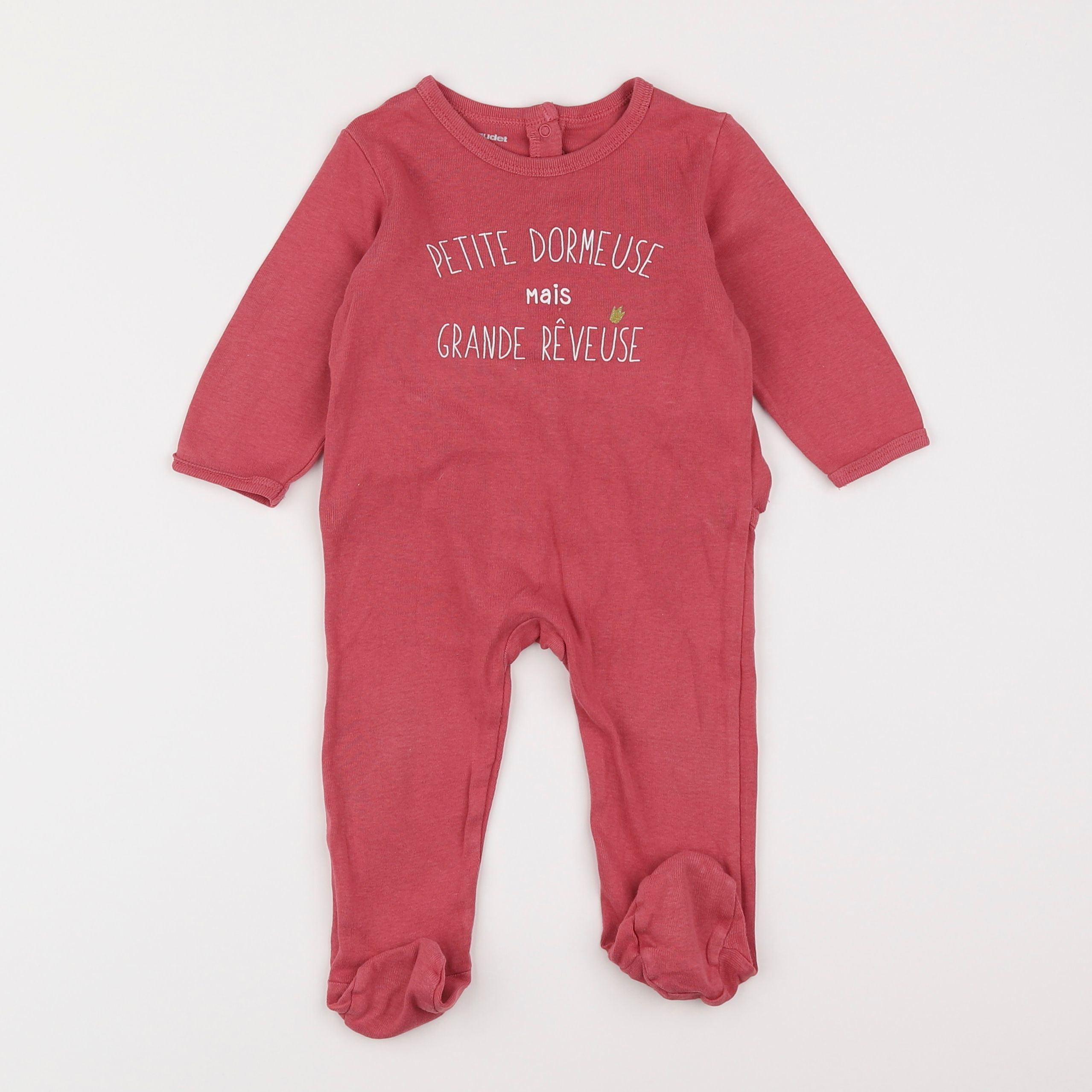 Vertbaudet - pyjama coton rose - 9 mois