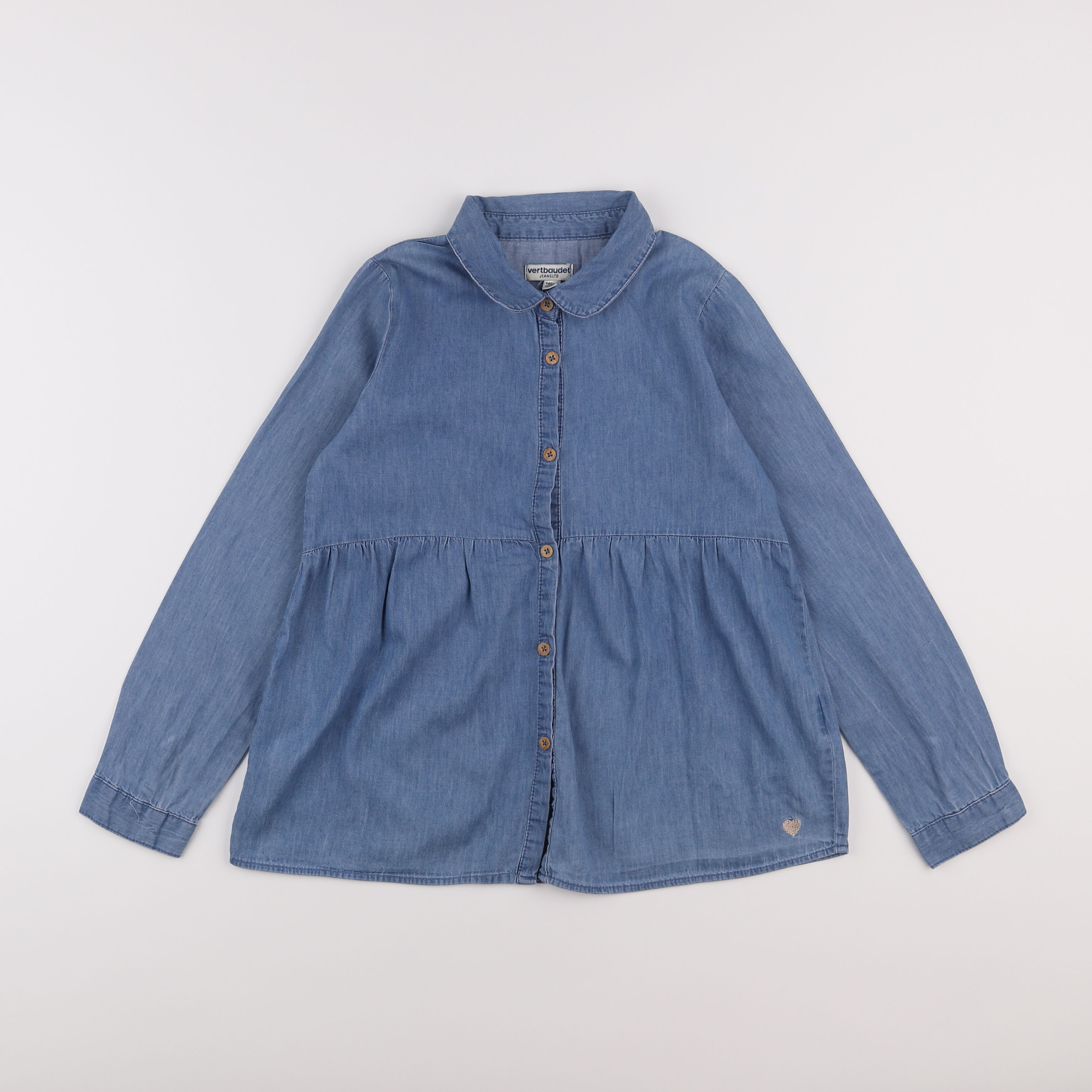 Vertbaudet - blouse bleu - 10 ans