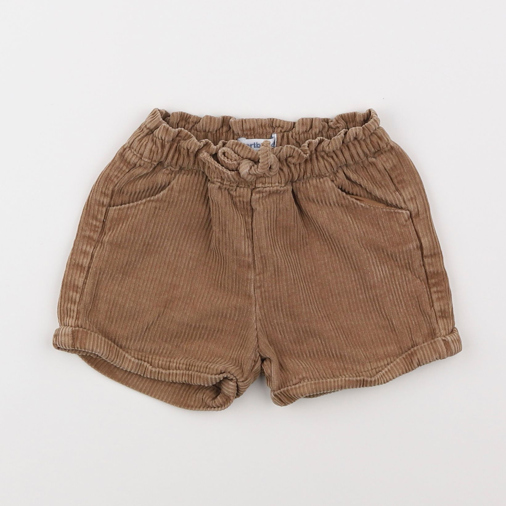 Vertbaudet - short marron - 18 mois