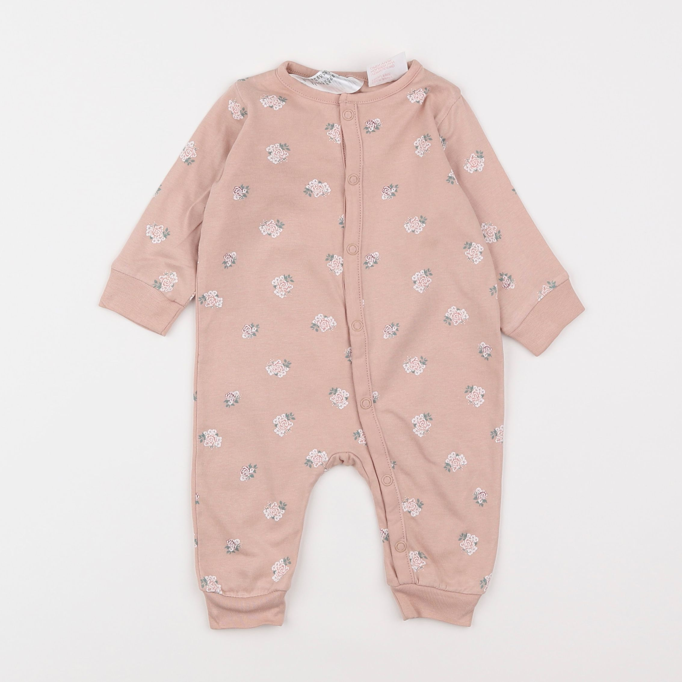 H&M - pyjama coton rose - 1 mois