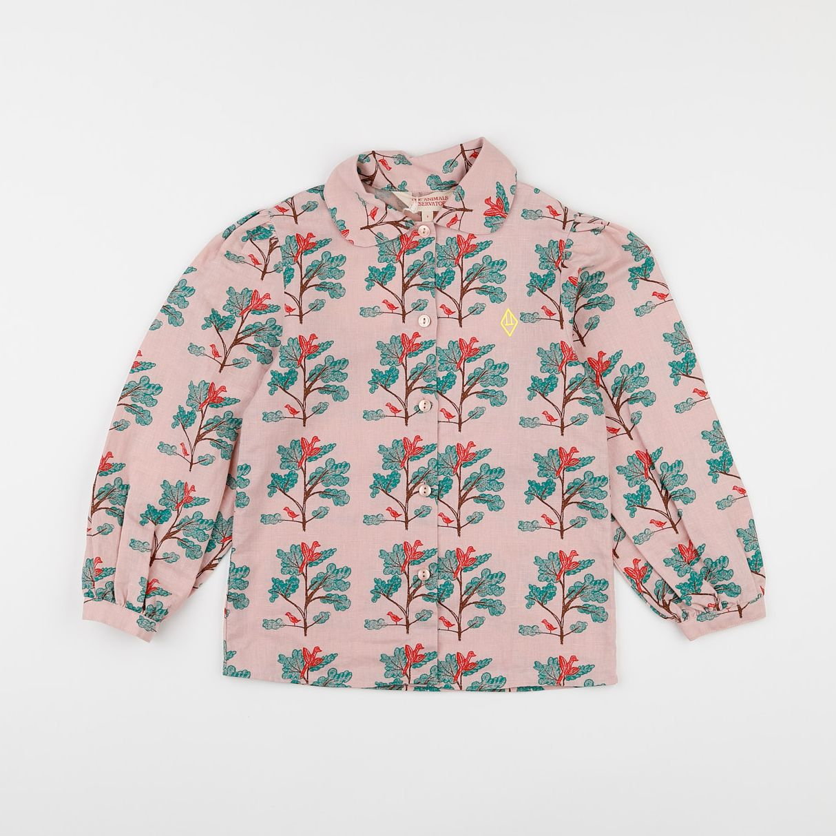 The animals observatory - blouse rose, vert - 8 ans