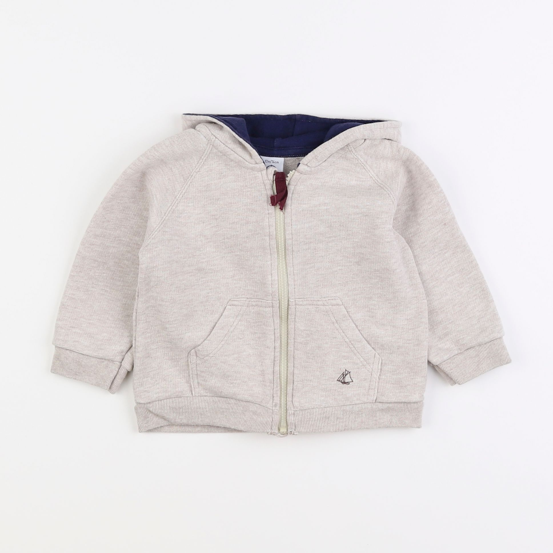 Petit Bateau - sweat beige - 12 mois