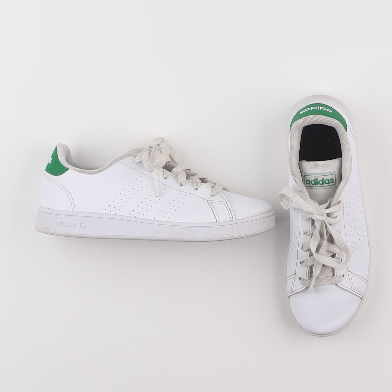 Adidas - baskets blanc, vert - pointure 35