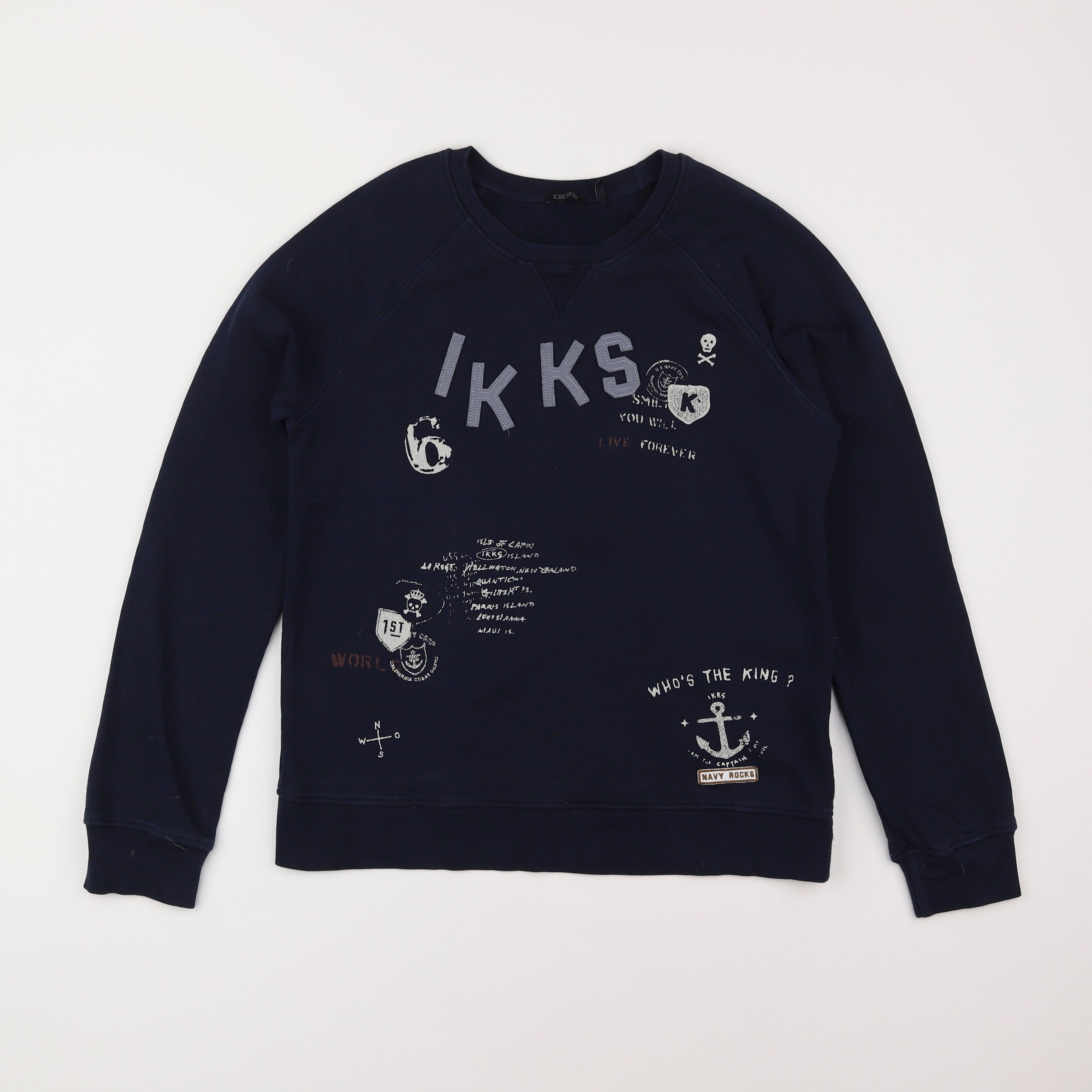 IKKS - sweat bleu - 12 ans