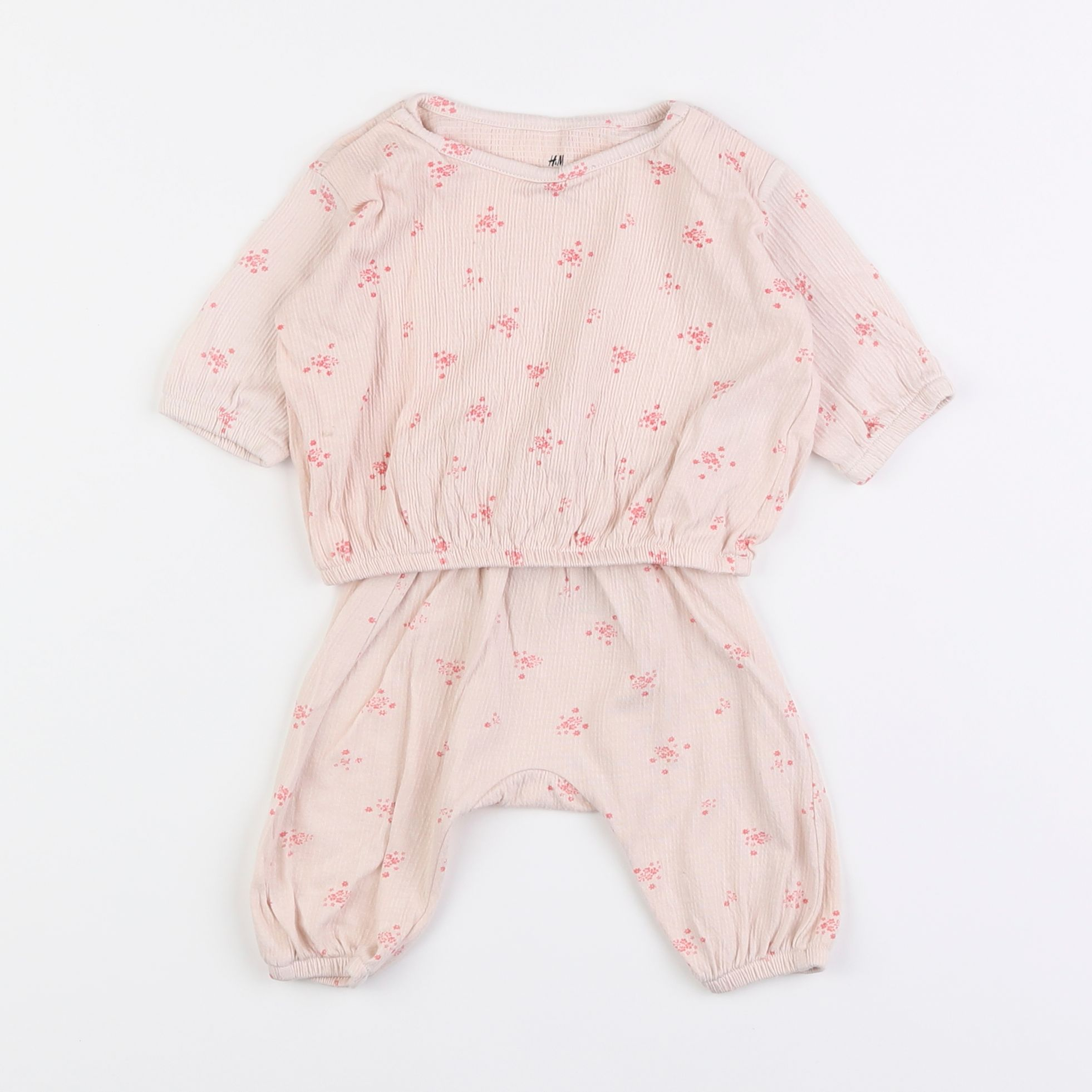 H&M - ensemble rose - 0/1 mois