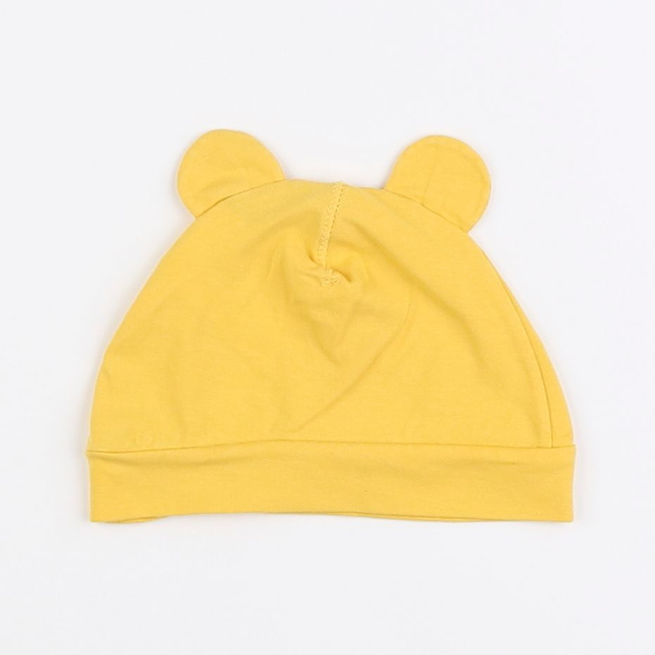 H&M - bonnet de naissance jaune - 6/9 mois