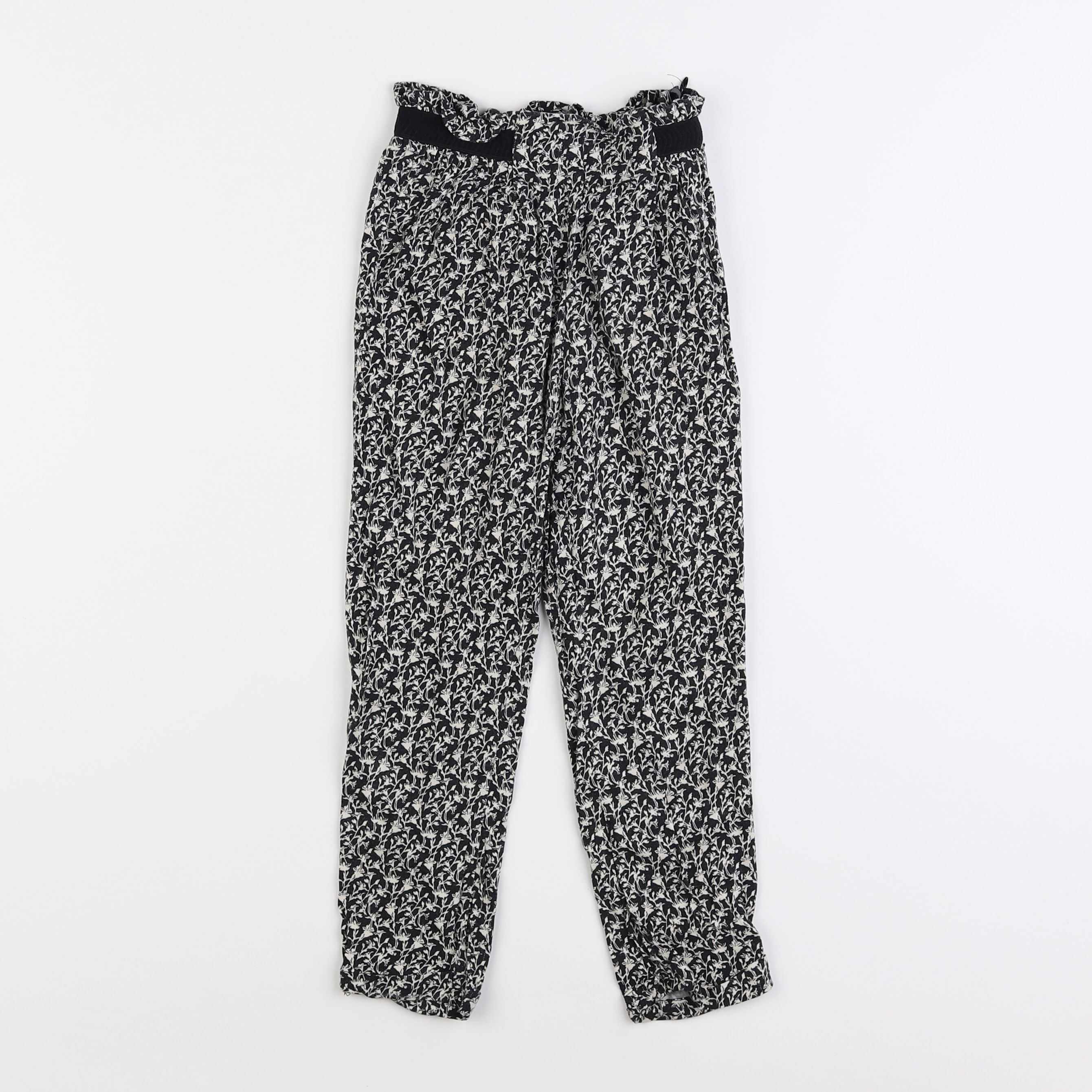 IKKS - pantalon blanc, noir - 4/5 ans