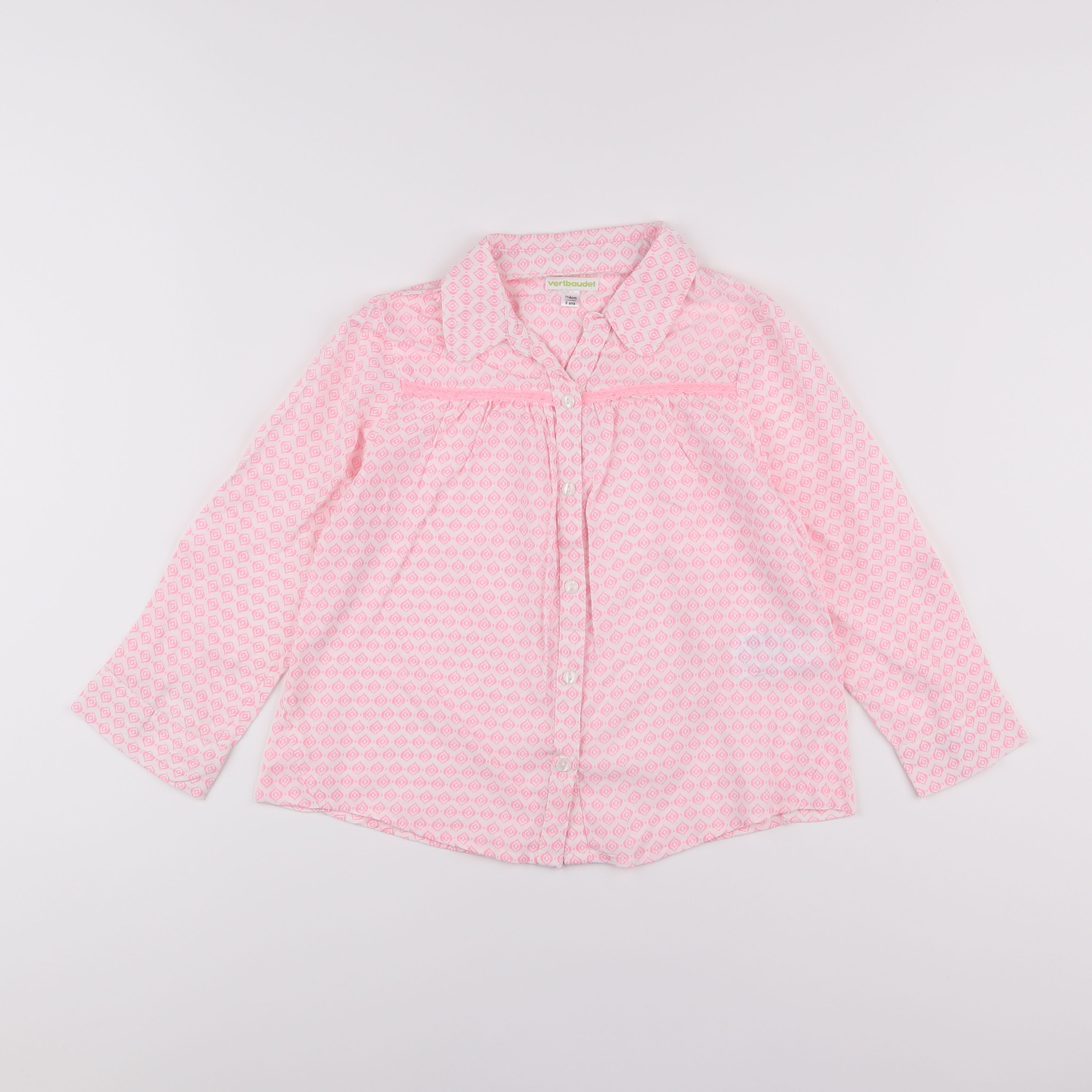 Vertbaudet - blouse rose - 6 ans