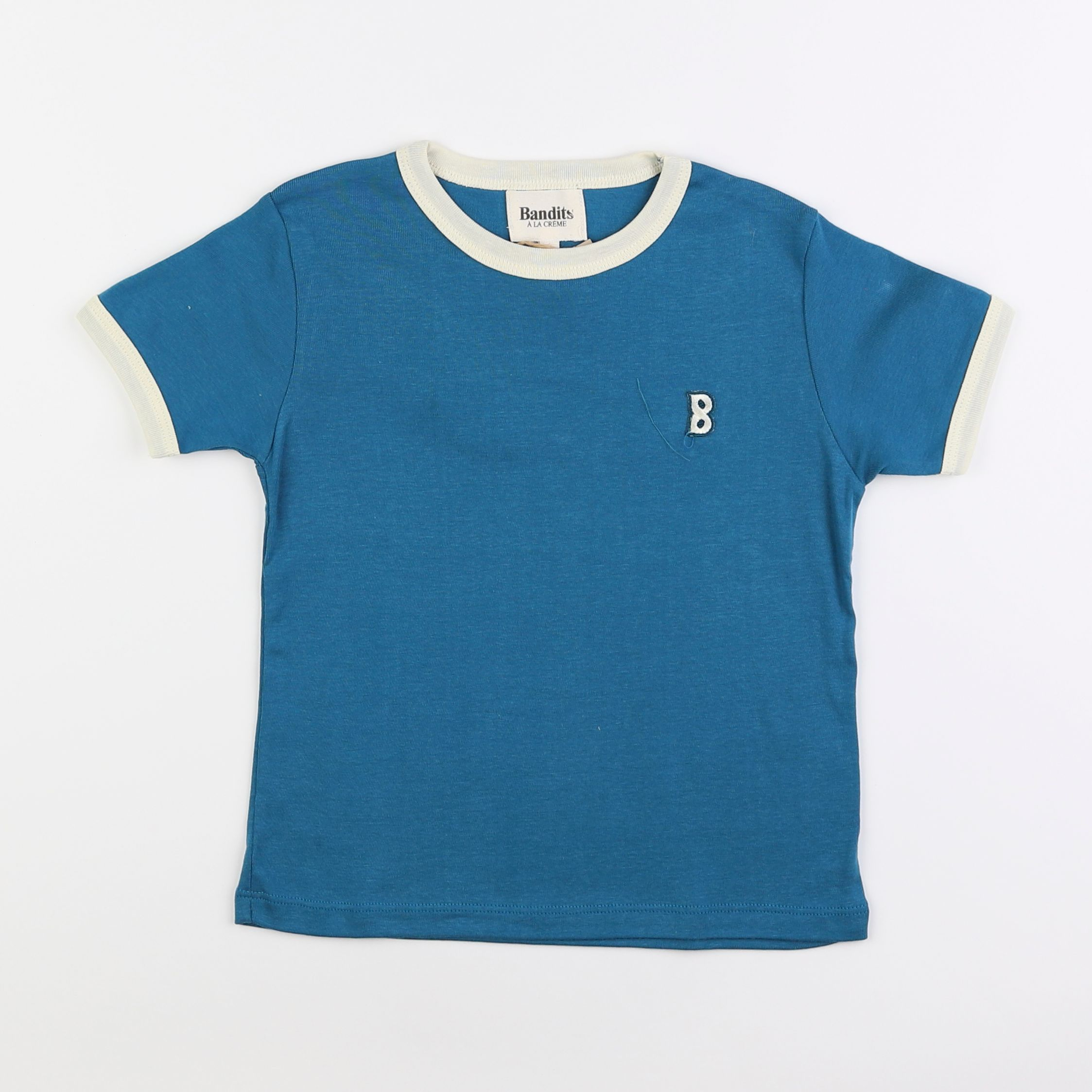 Bandits à la crème - tee-shirt bleu - 8 ans