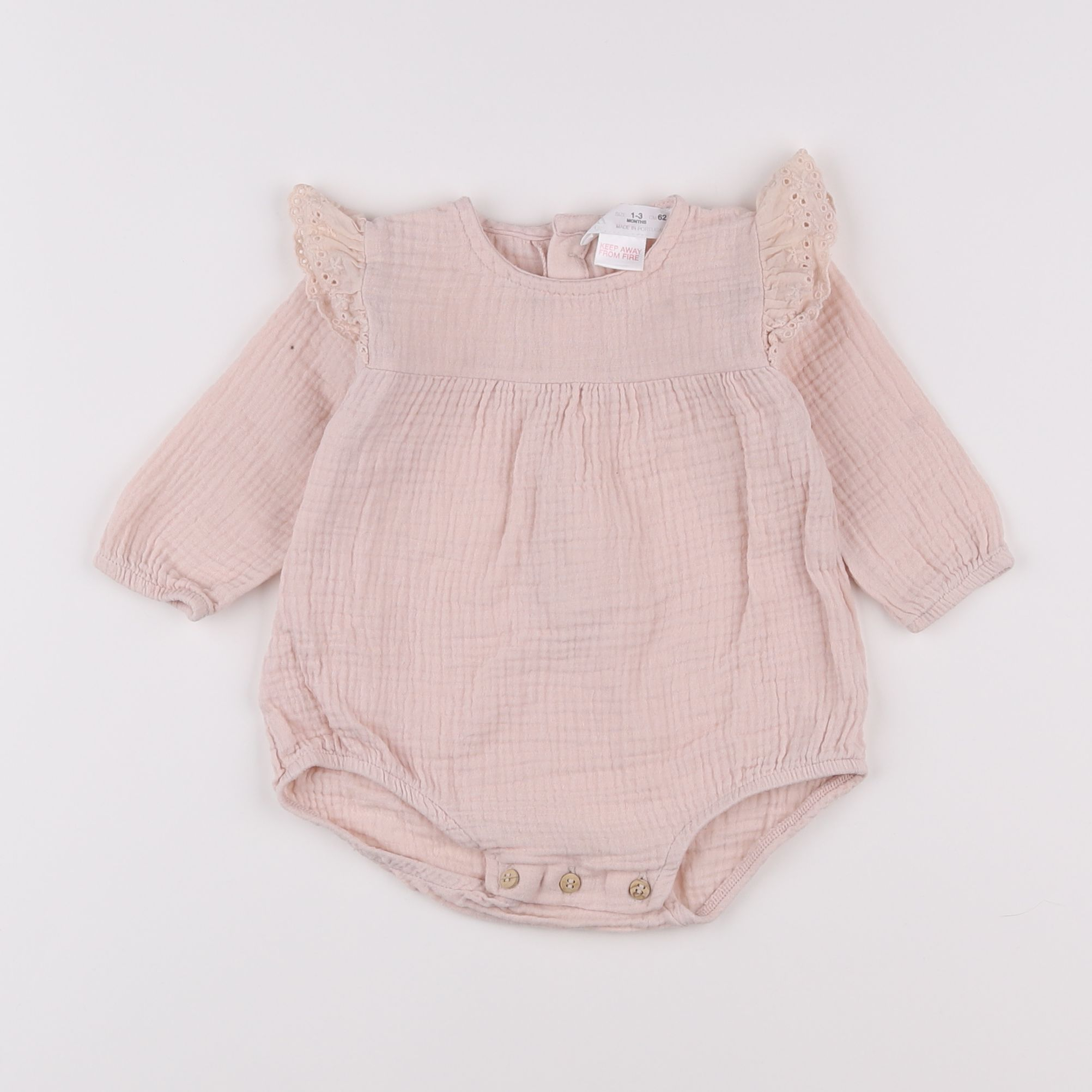 Zara - combinaison rose - 1/3 mois