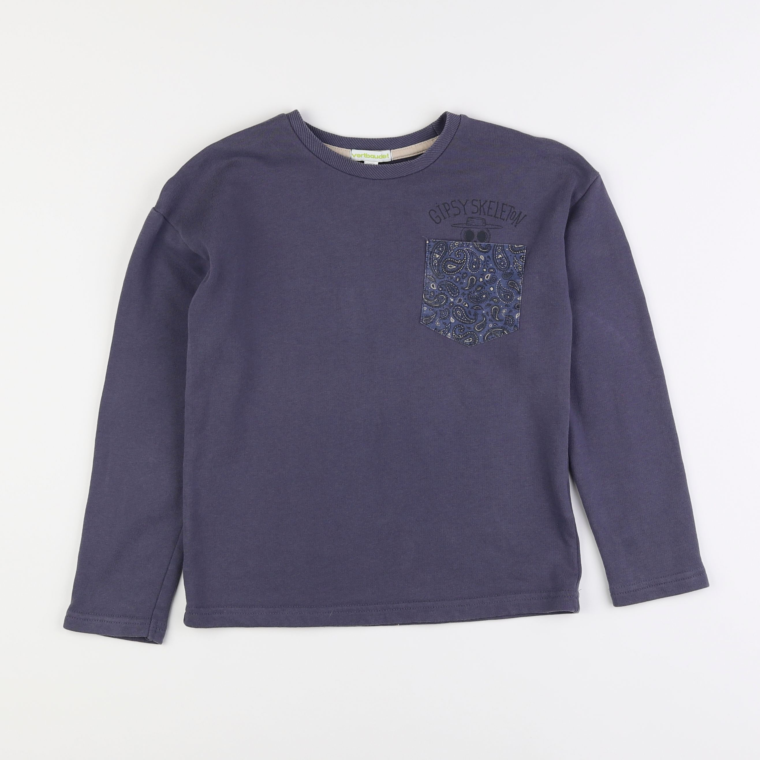 Vertbaudet - sweat bleu - 8 ans