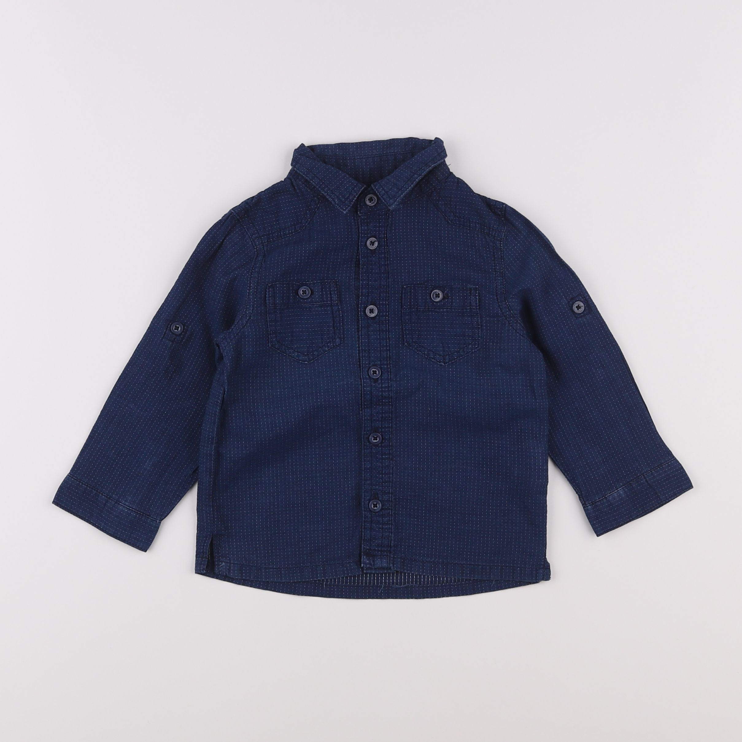 Vertbaudet - chemise bleu - 18 mois