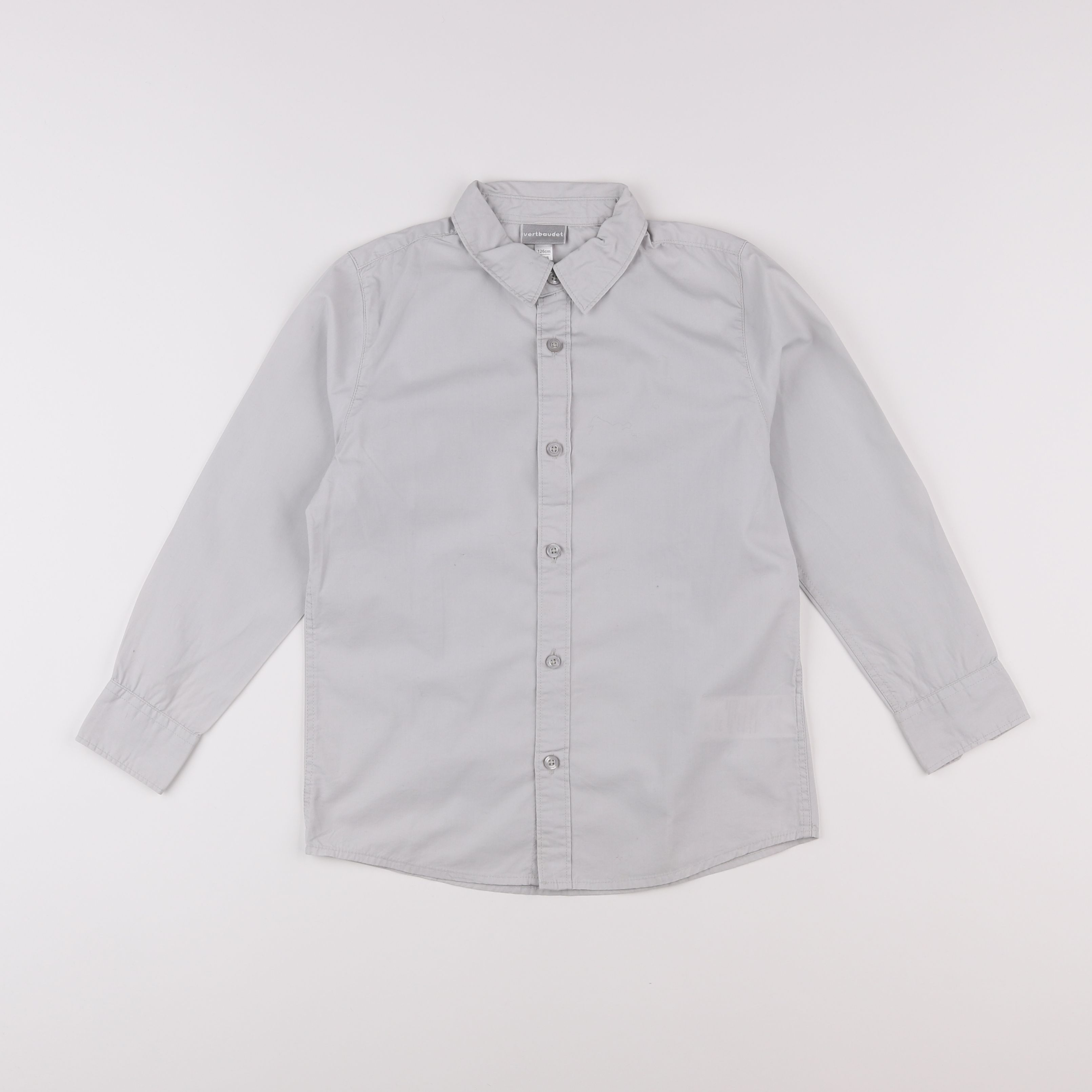 Vertbaudet - chemise gris - 8 ans