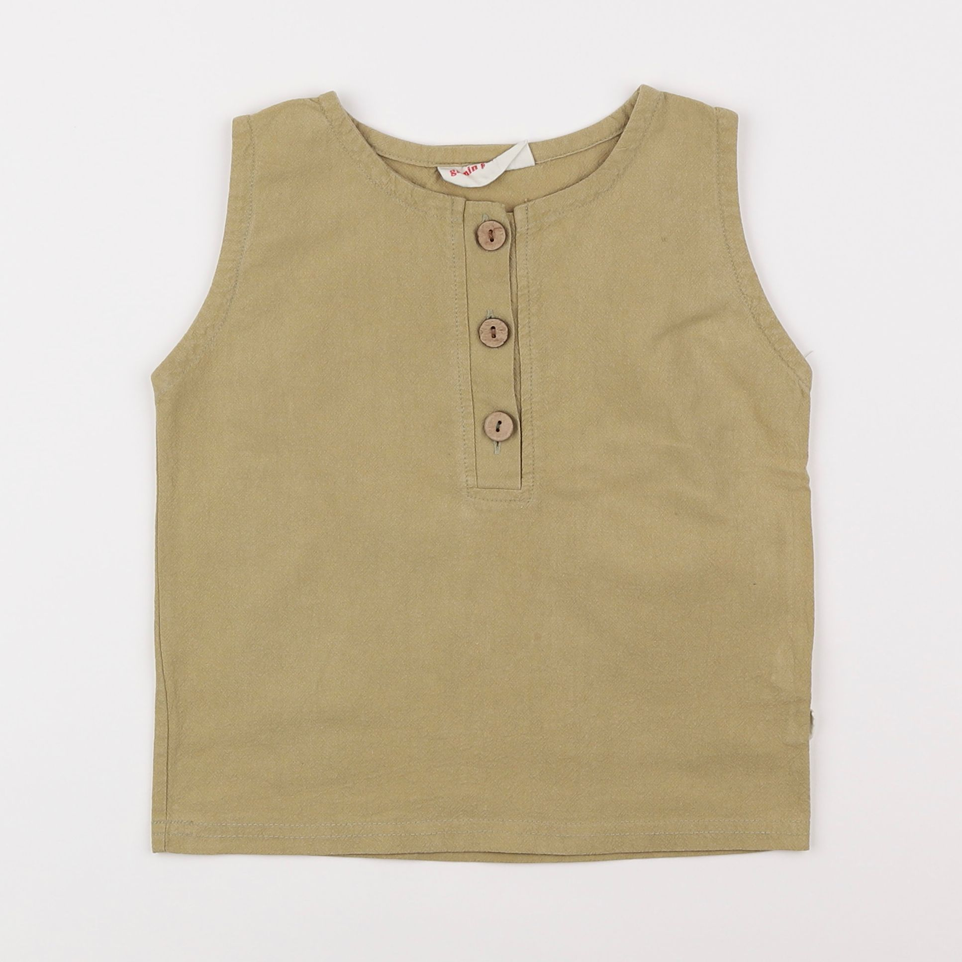 Gamin gamine - chemise vert - 2 ans