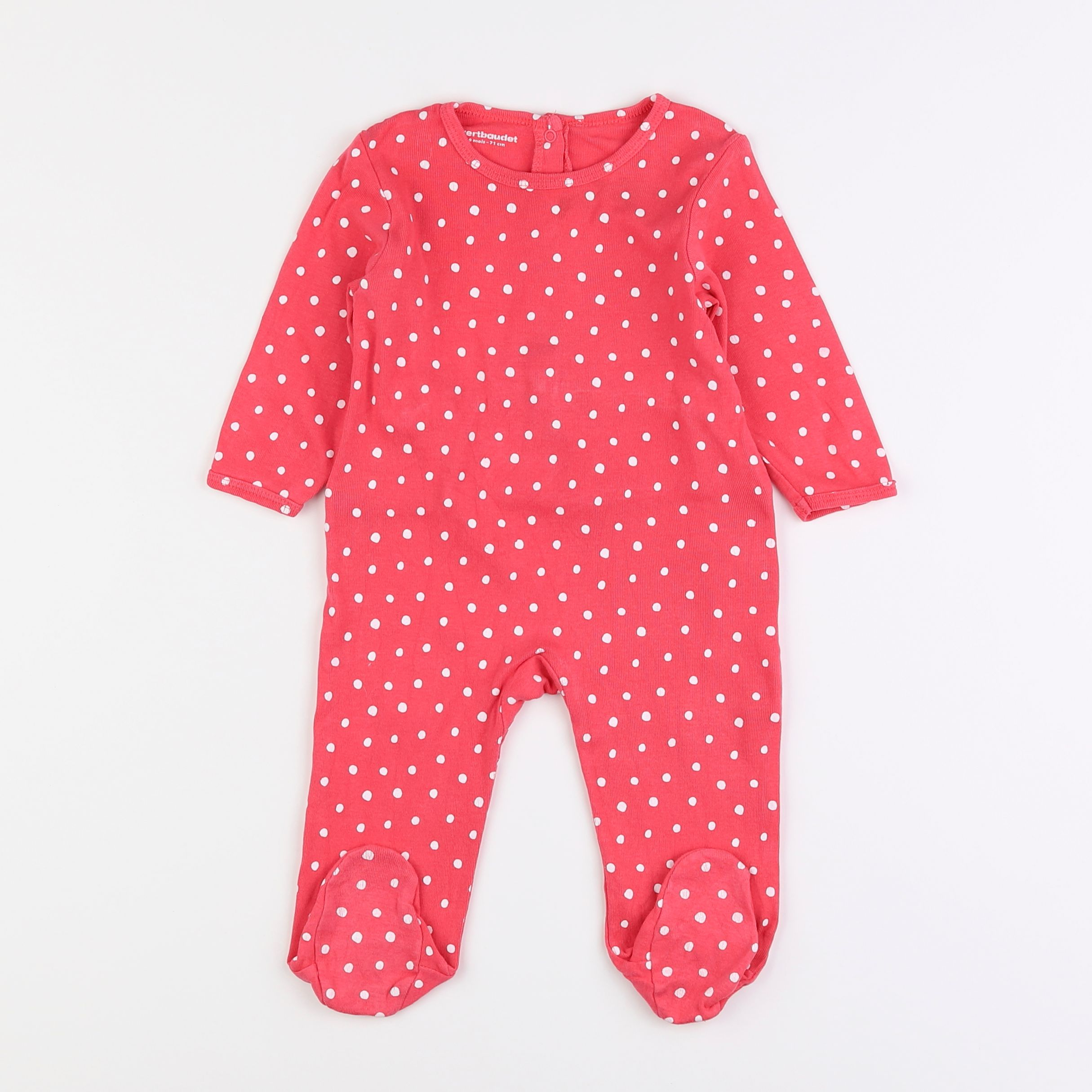 Vertbaudet - pyjama coton rose - 9 mois