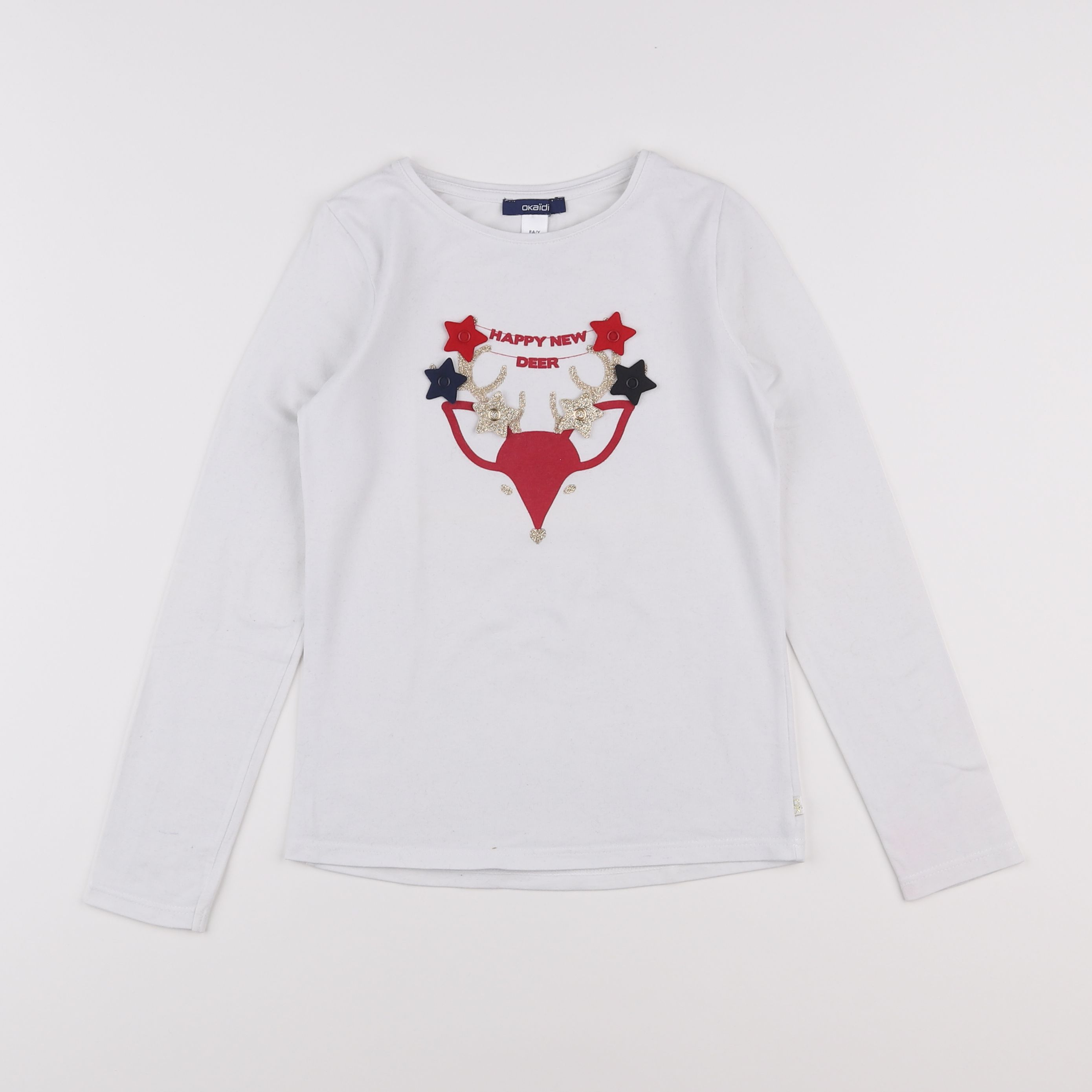 Okaidi - tee-shirt blanc - 8 ans