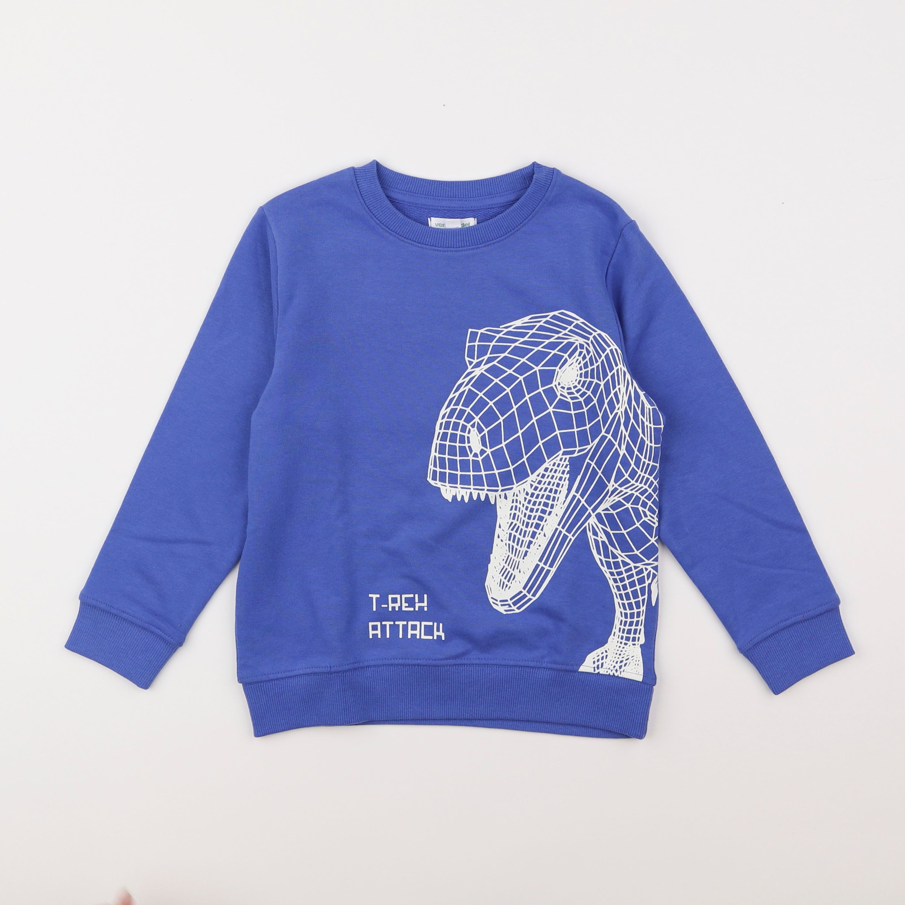 Vertbaudet - sweat bleu - 6 ans