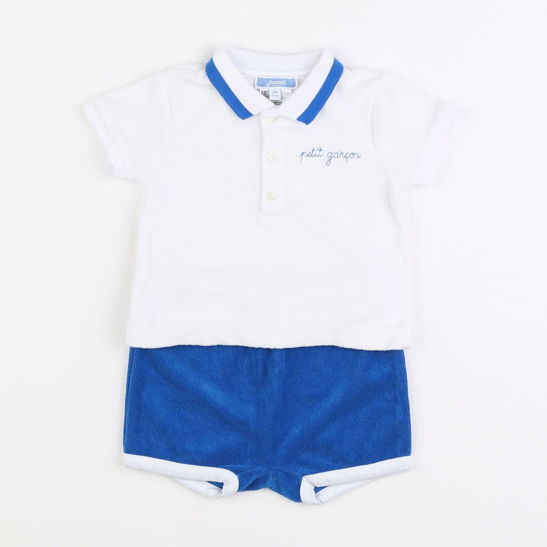 Jacadi - ensemble bleu - 6 mois