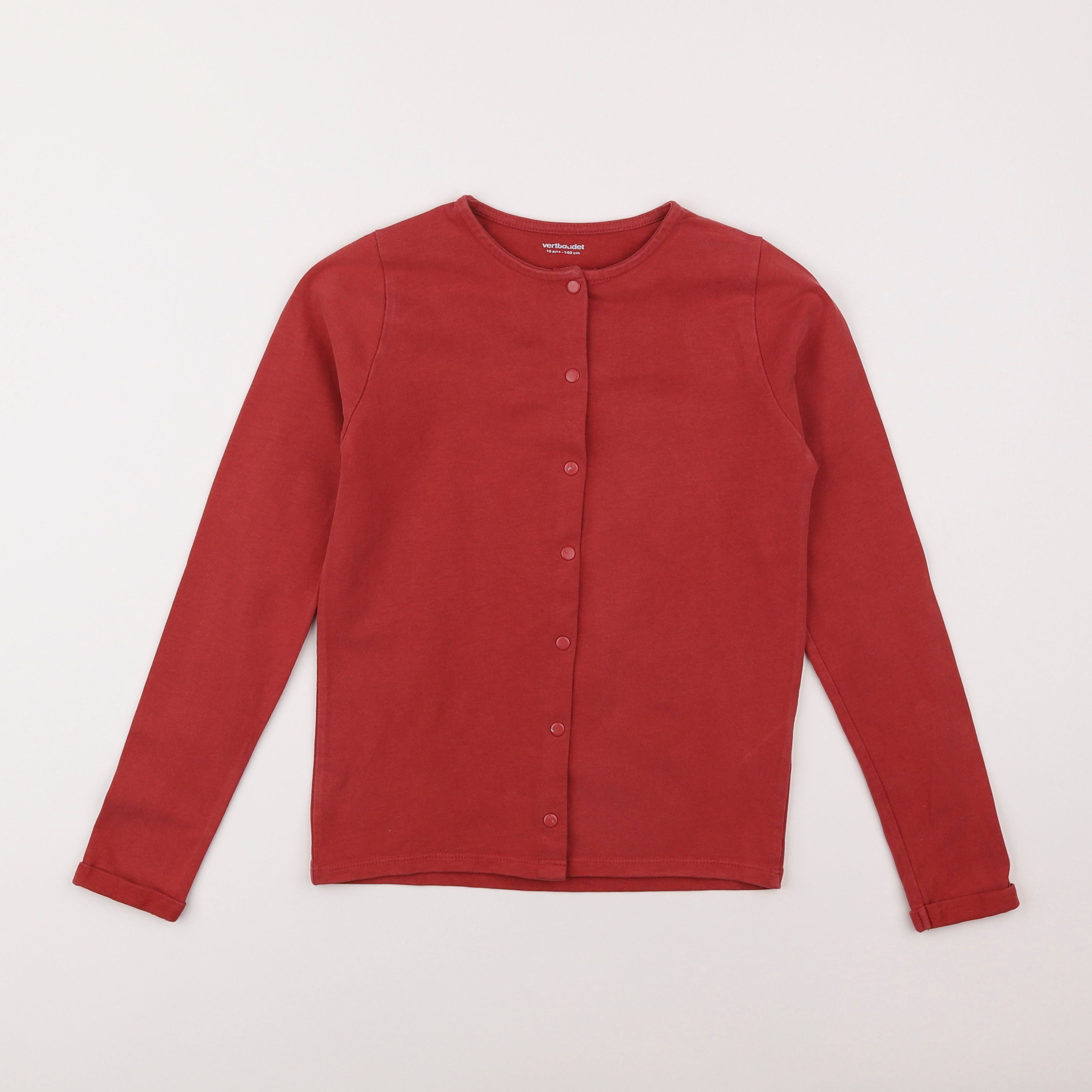 Vertbaudet - sweat rouge - 8 ans