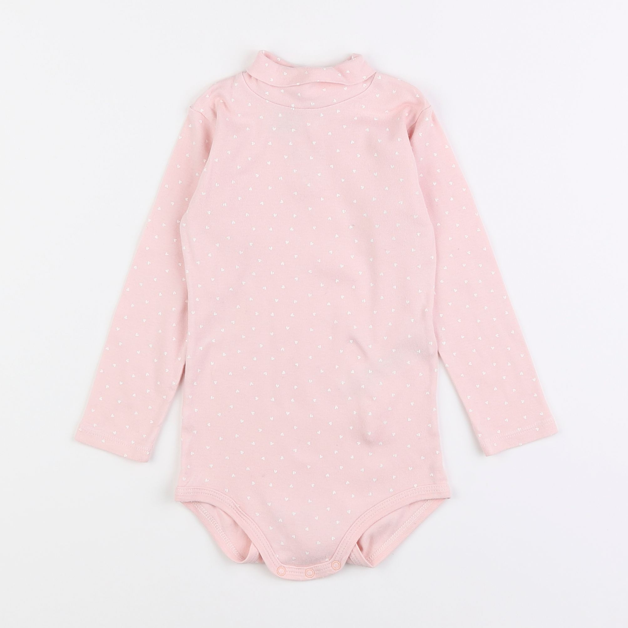 Petit Bateau - body à col rose - 2 ans