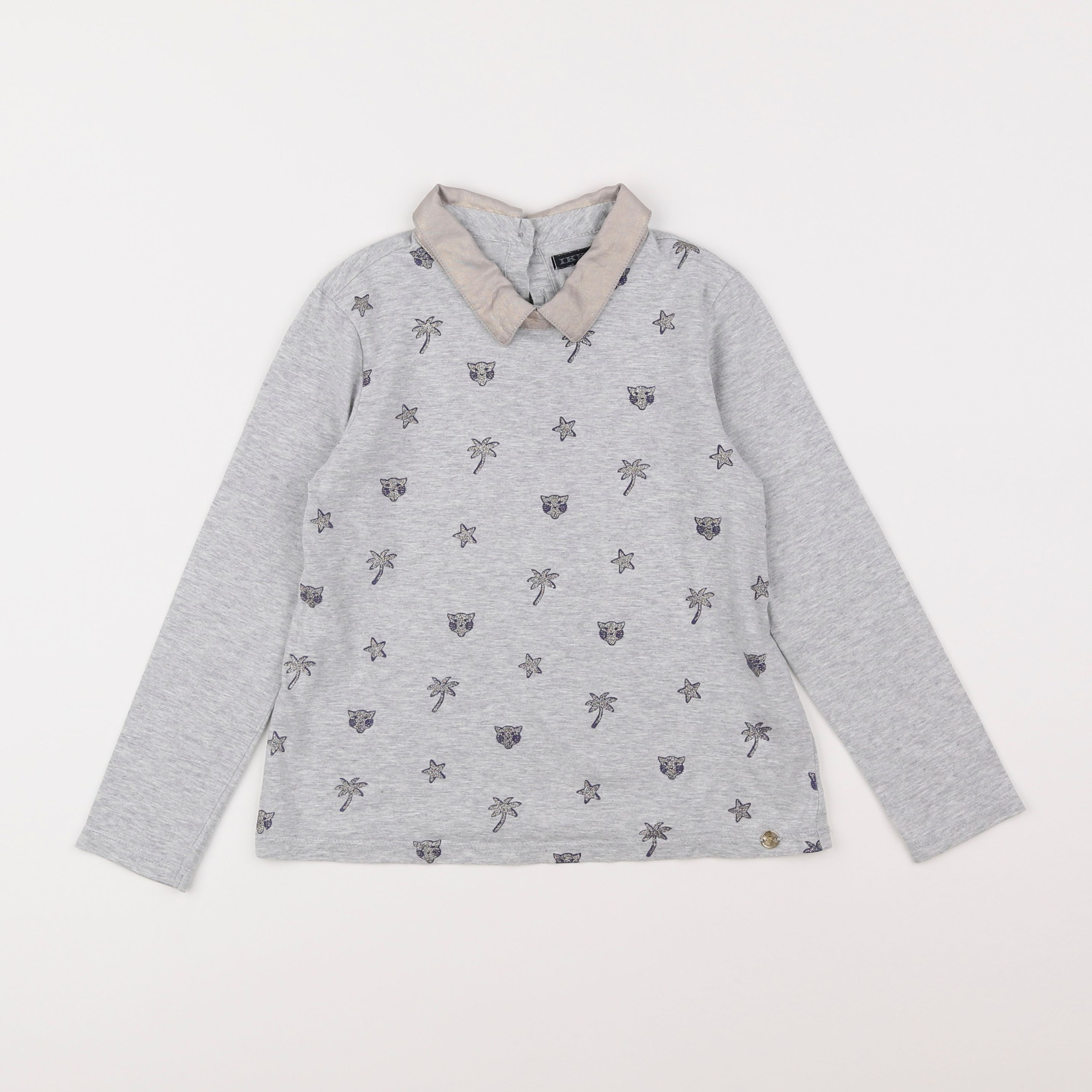 IKKS - polo gris, argent - 6 ans