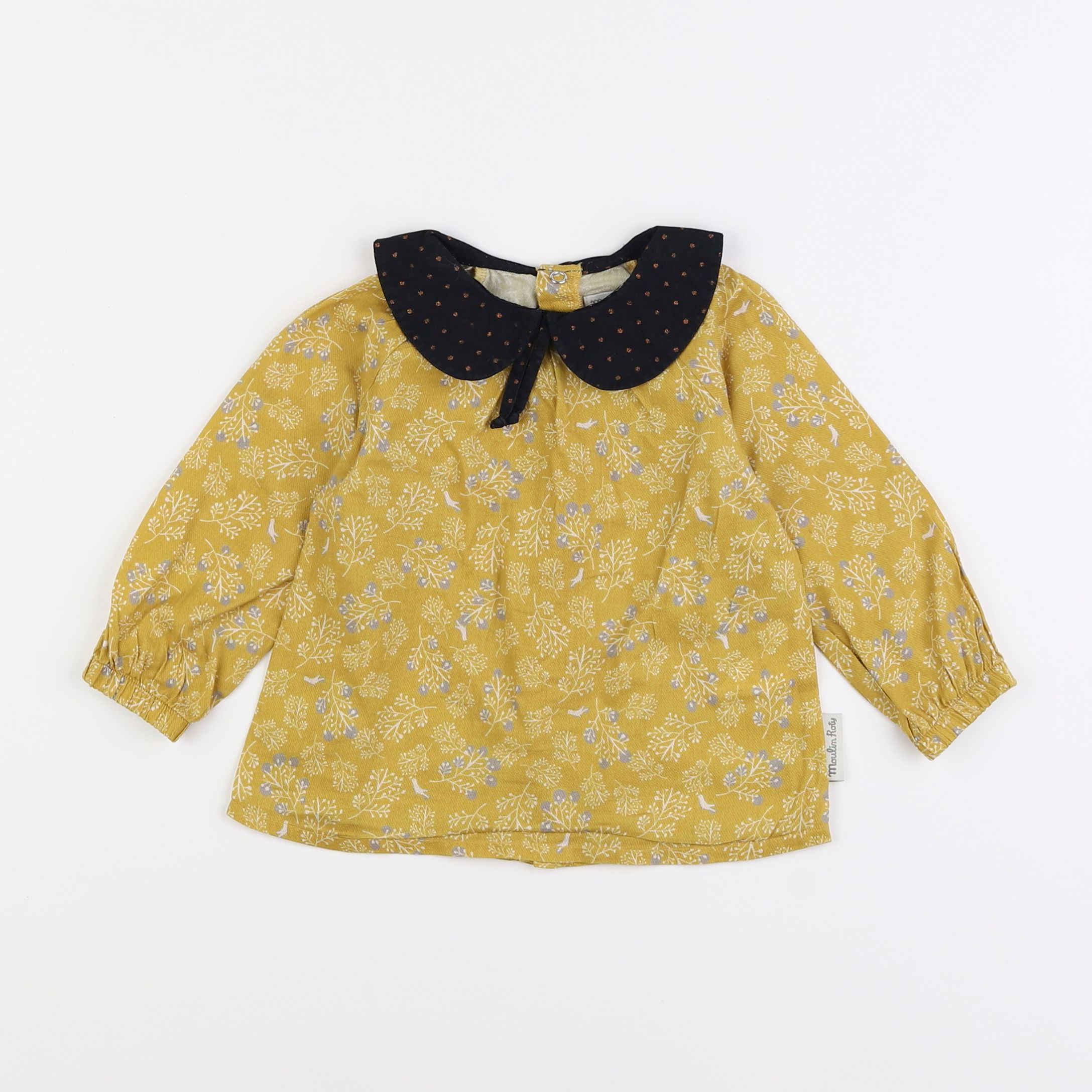 Moulin Roty - blouse jaune - 12 mois