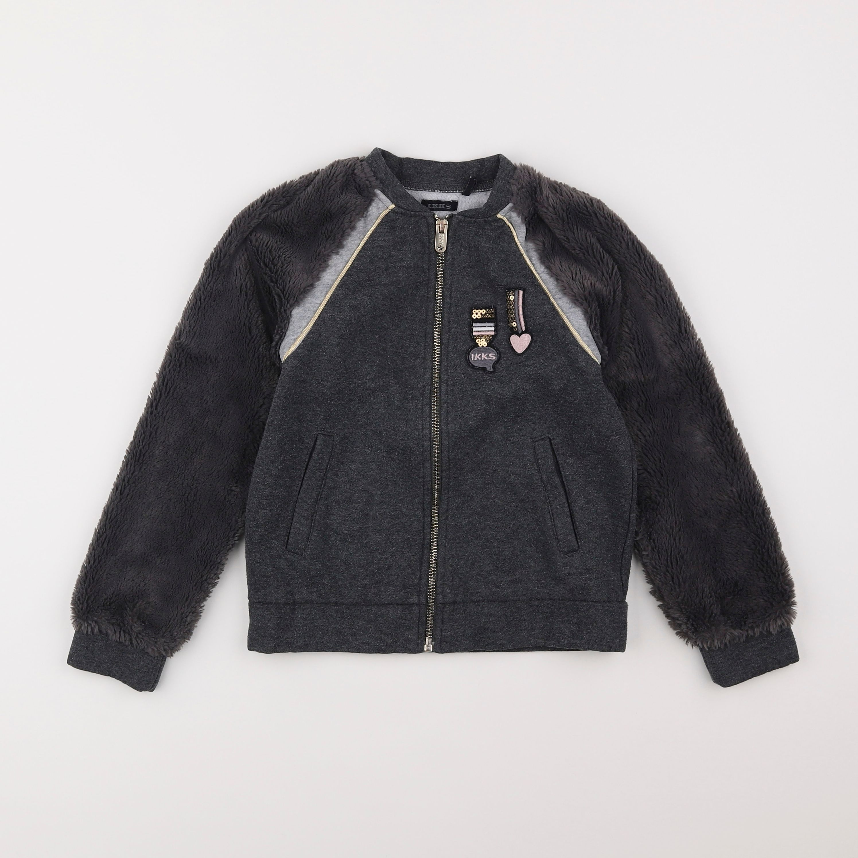 IKKS - veste gris, or - 8 ans