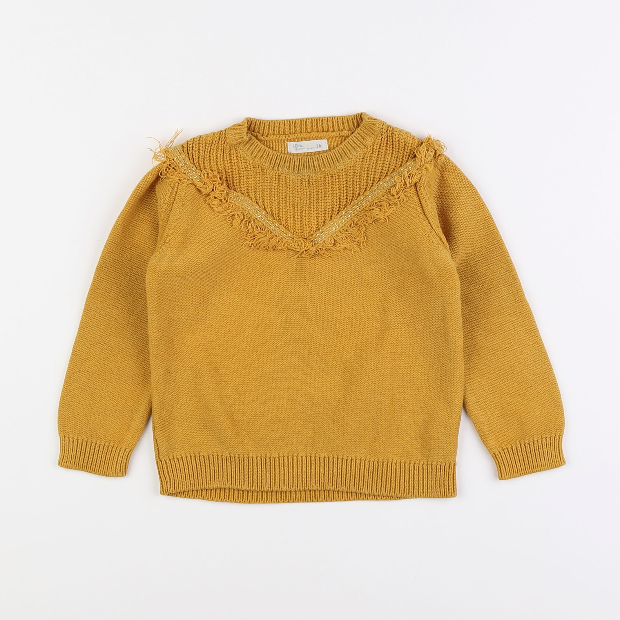 Little Cigogne - pull jaune - 2 ans