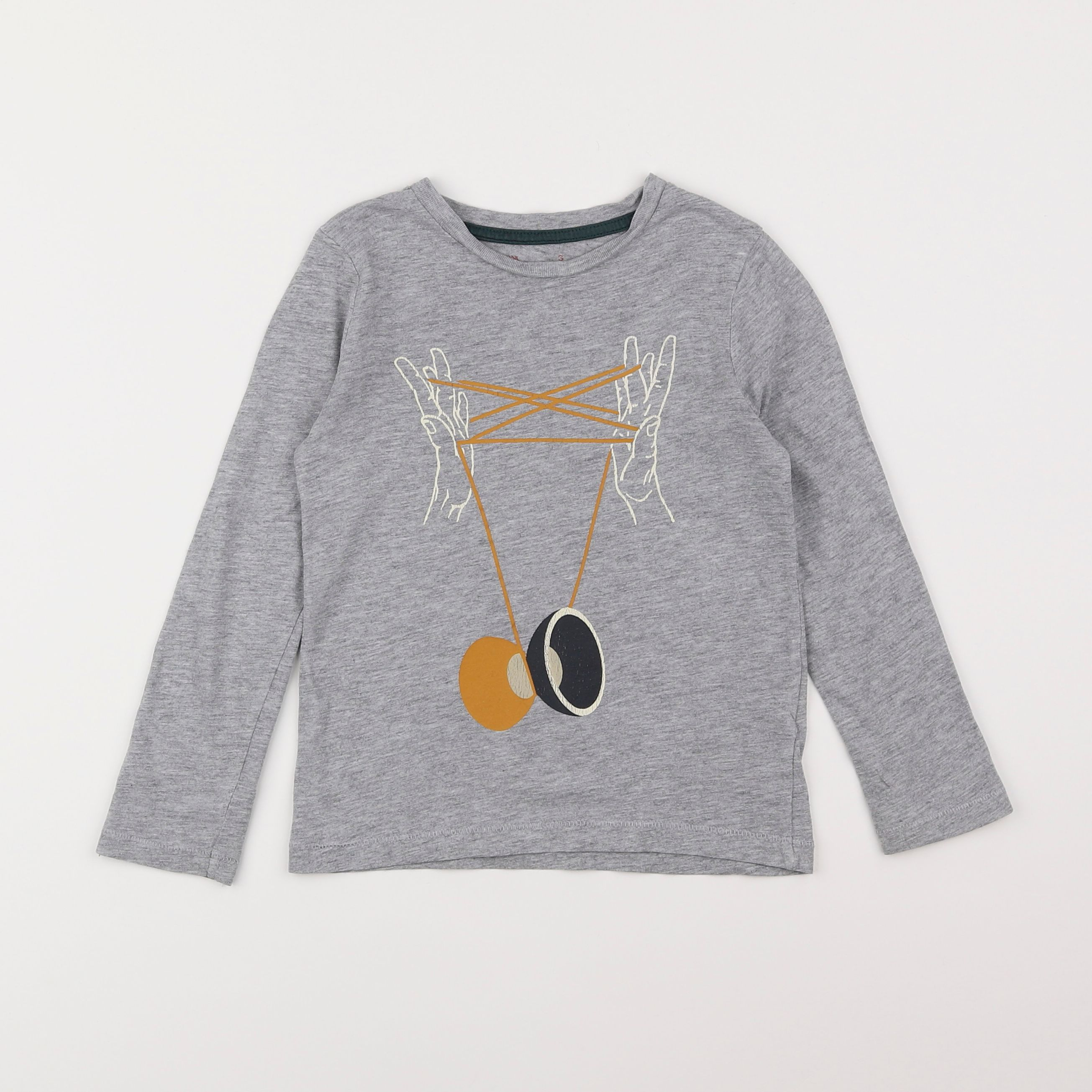 Monoprix - tee-shirt gris - 3/4 ans