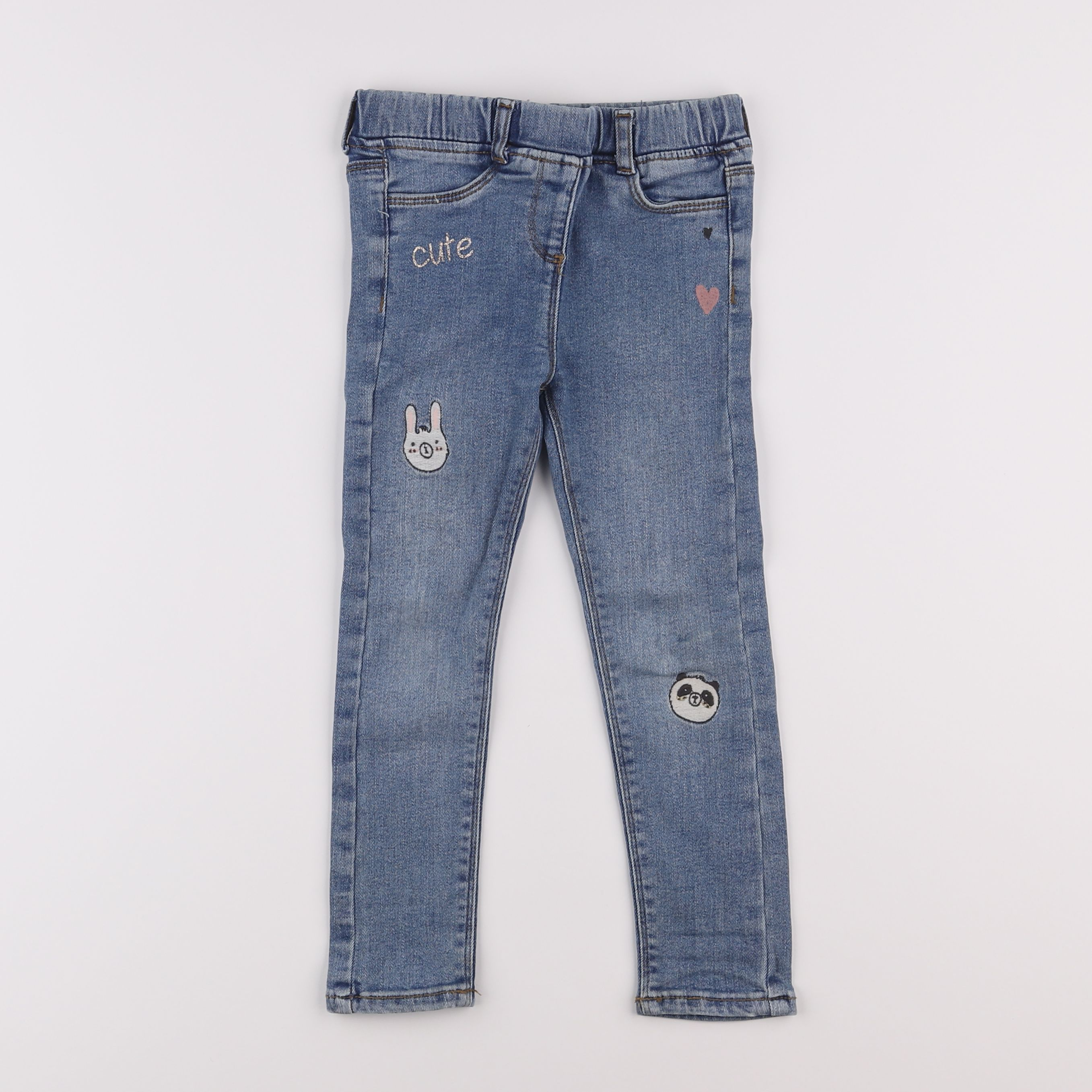 Vertbaudet - jegging bleu - 4 ans