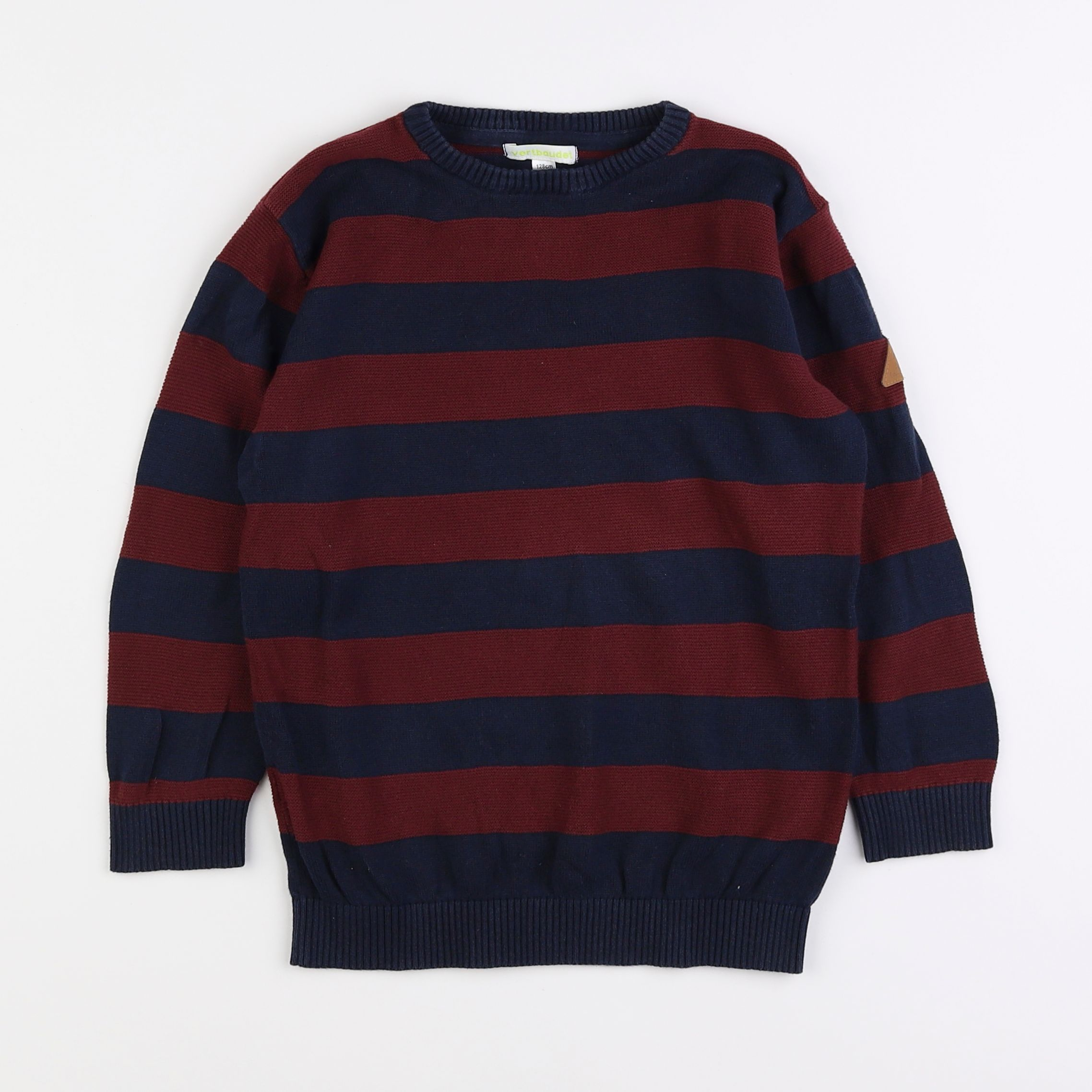 Vertbaudet - pull bleu, rouge - 8 ans