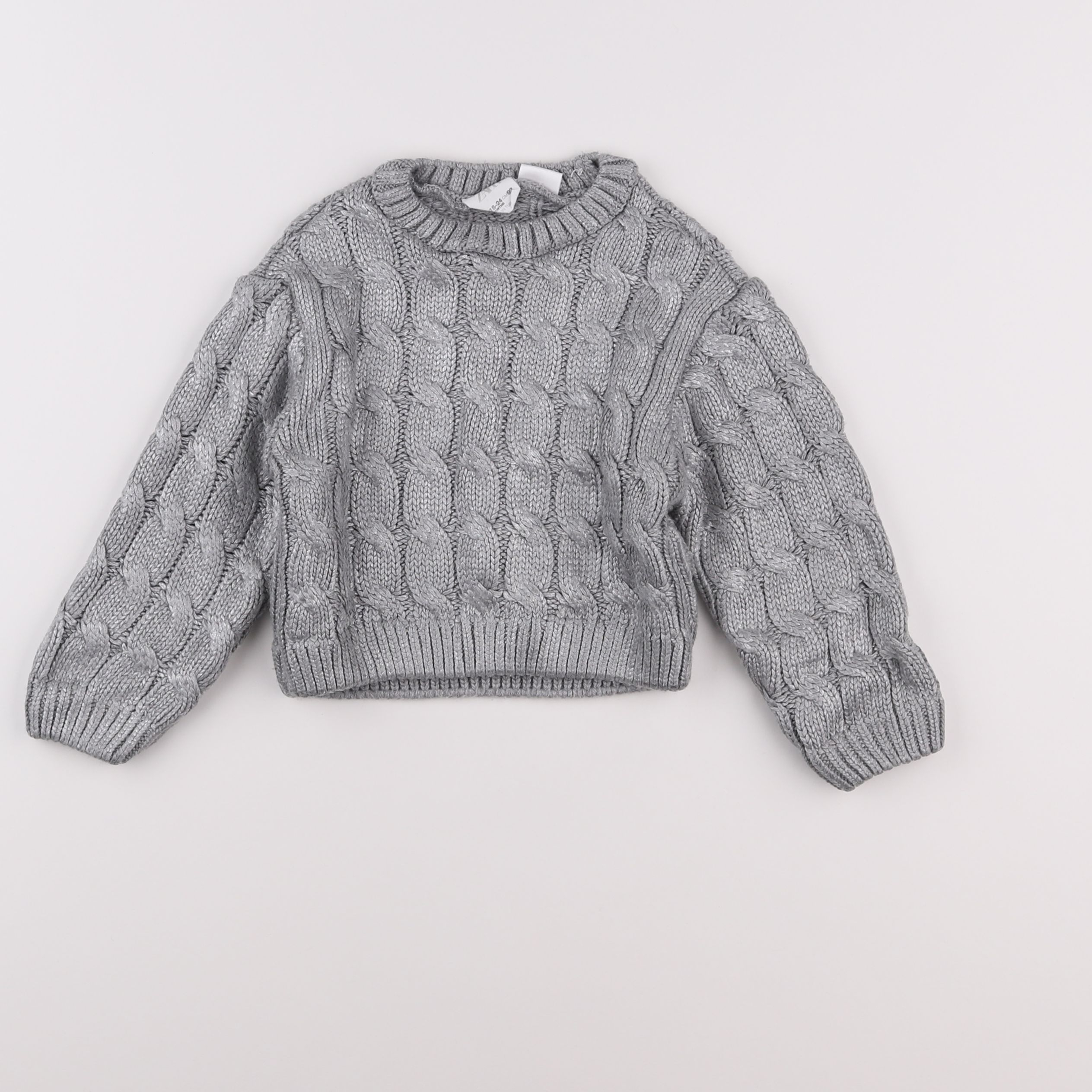 Zara - pull argent - 18 mois à 2 ans