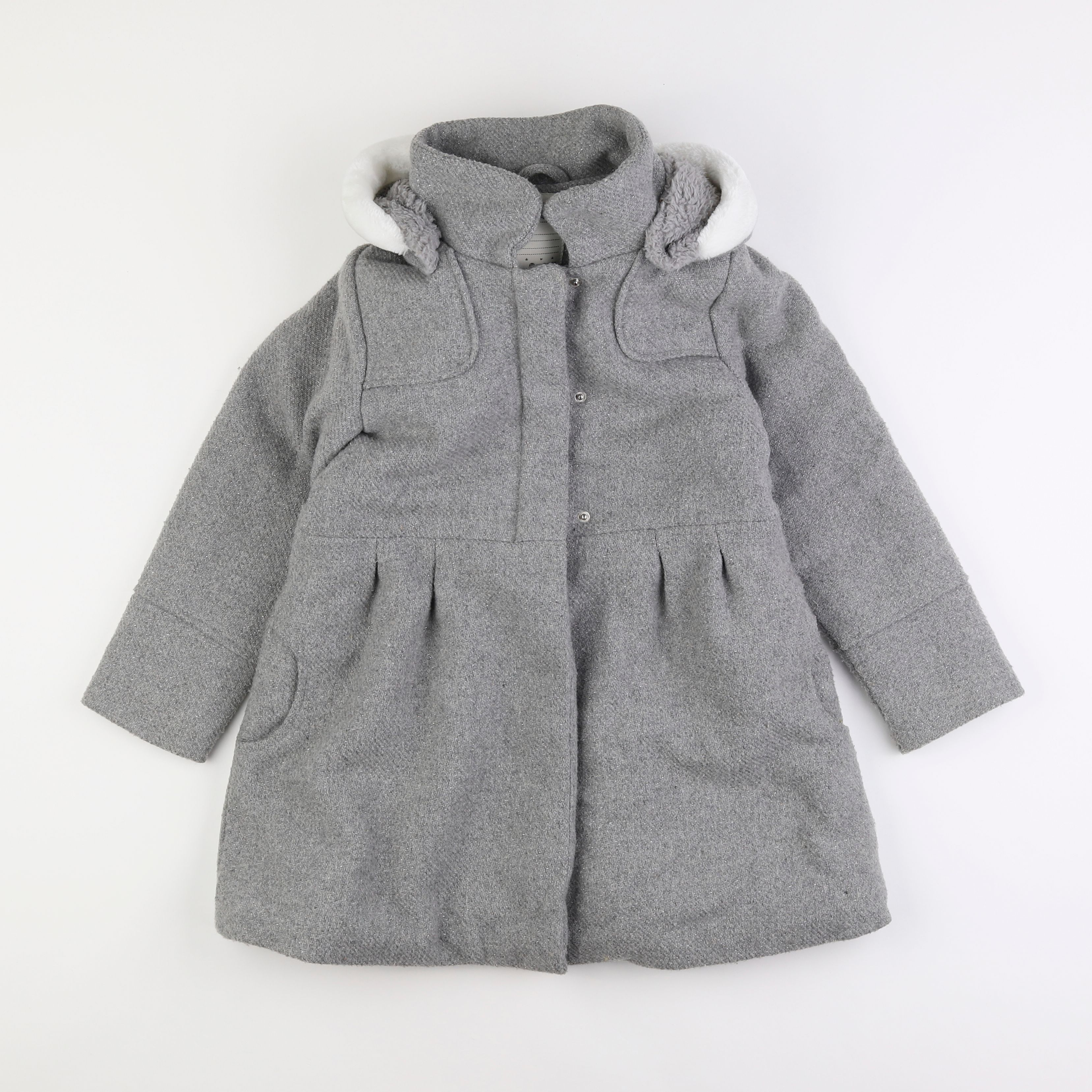 Vertbaudet - manteau gris - 9 ans