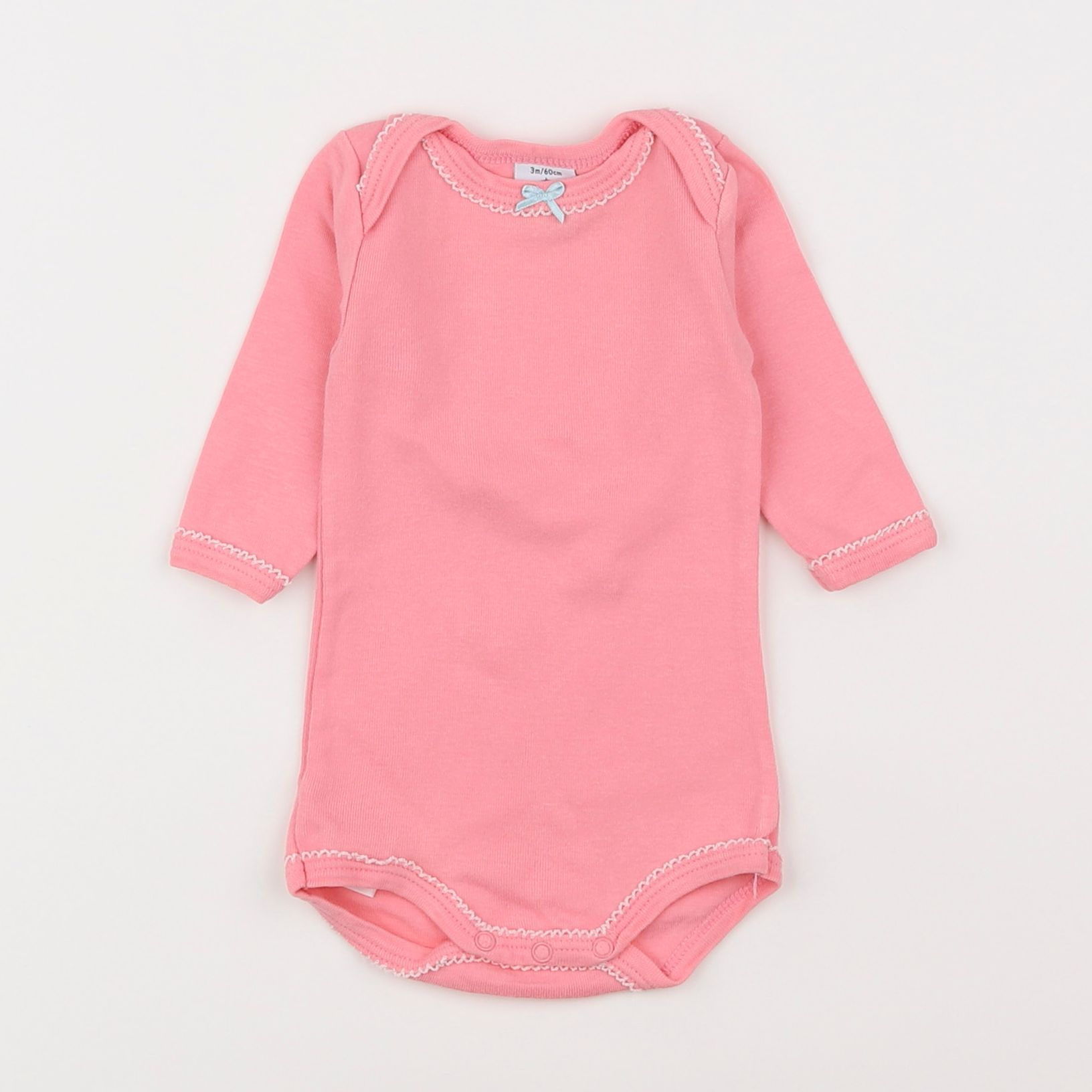 Petit Bateau - body rose - 3 mois