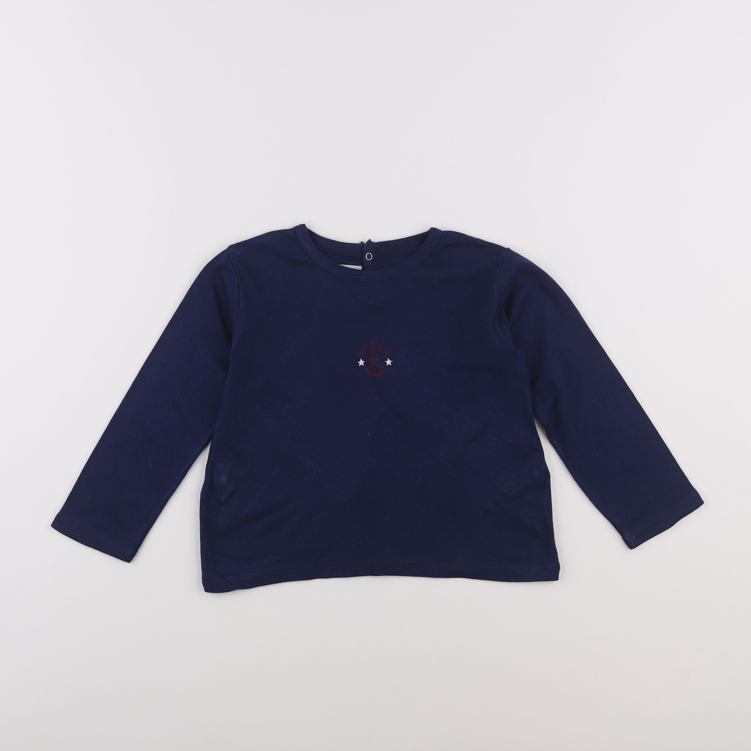 Petit Bateau - tee-shirt bleu - 3 ans