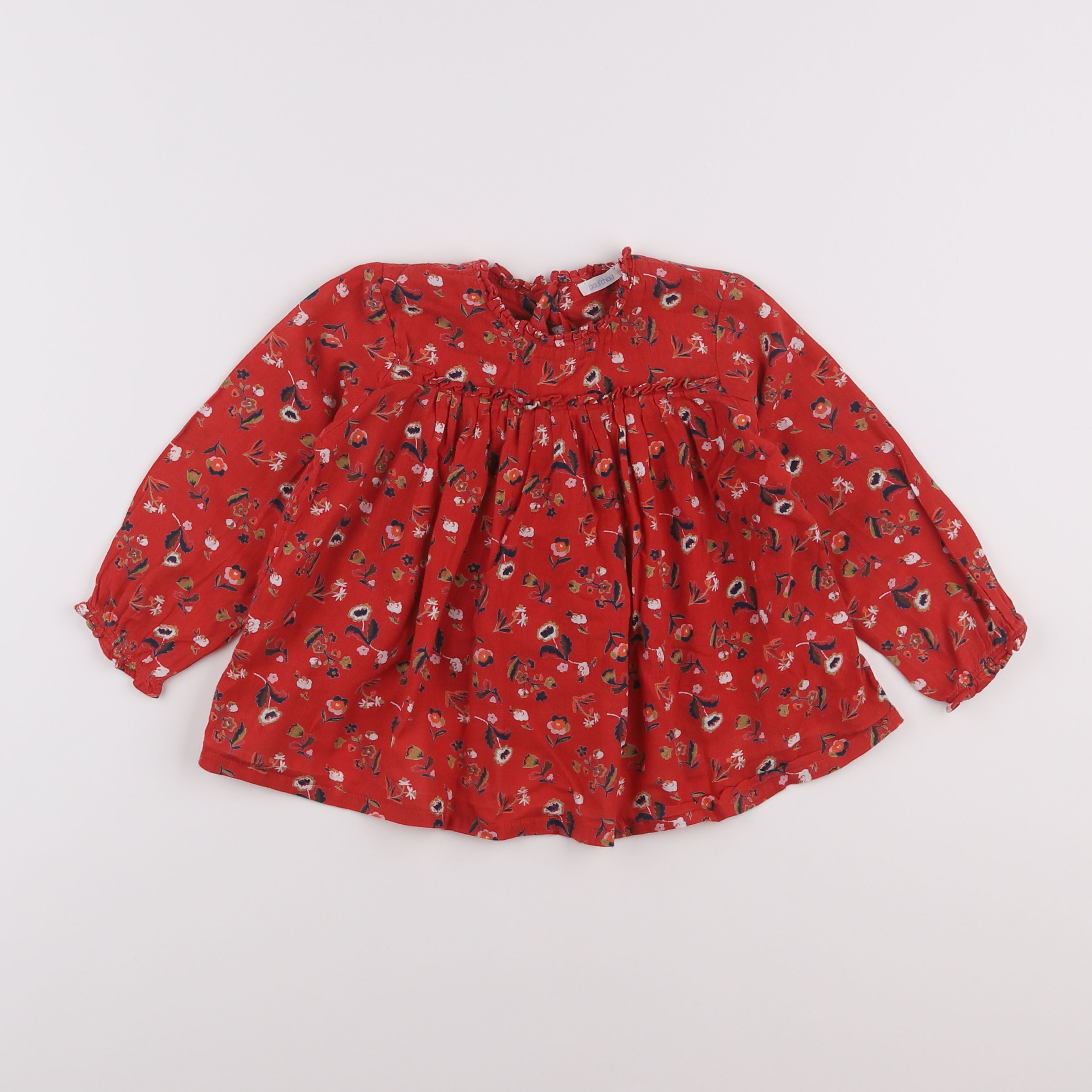 Boutchou - blouse rouge - 2 ans