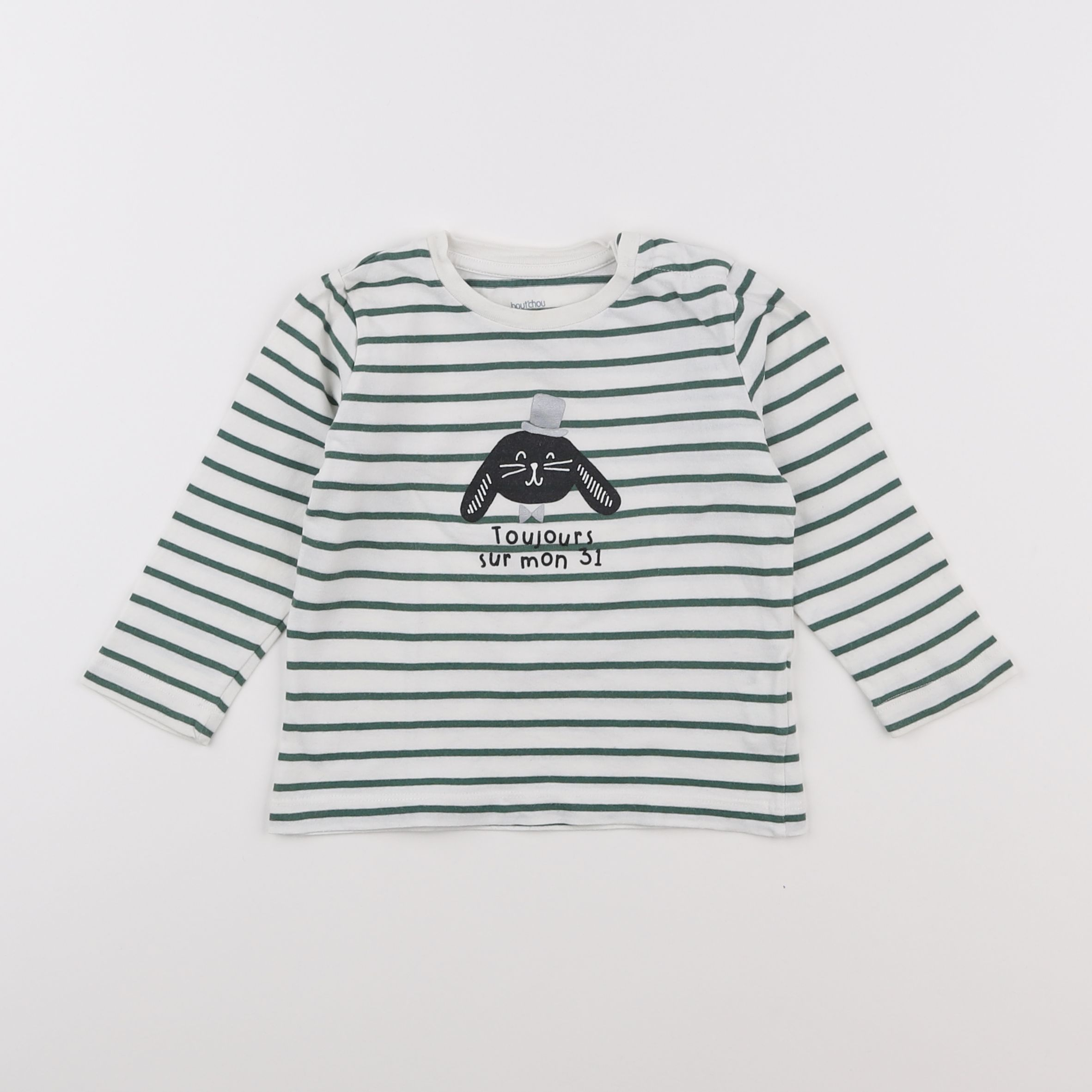 Boutchou - tee-shirt vert - 18 mois