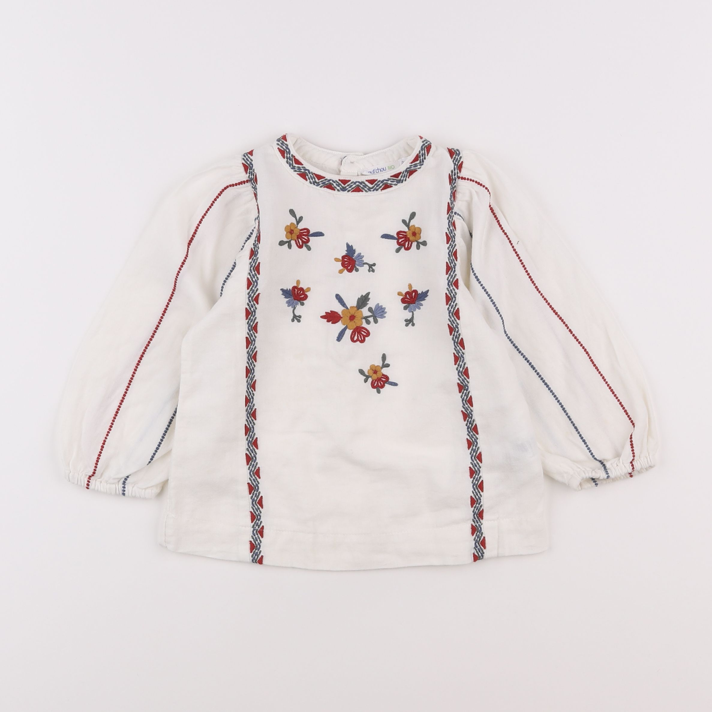 Boutchou - blouse blanc - 2 ans