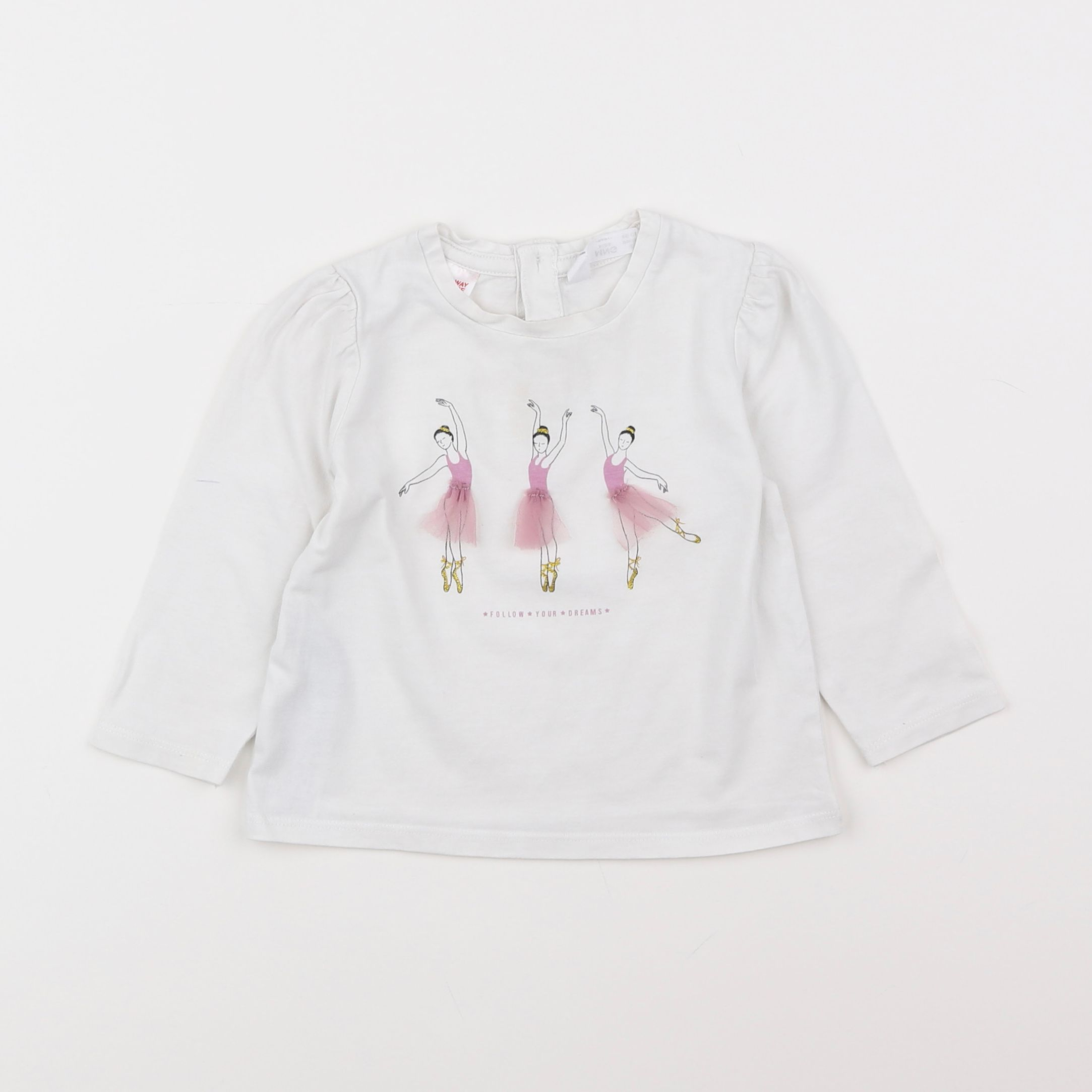 Mango - tee-shirt blanc - 9/12 mois