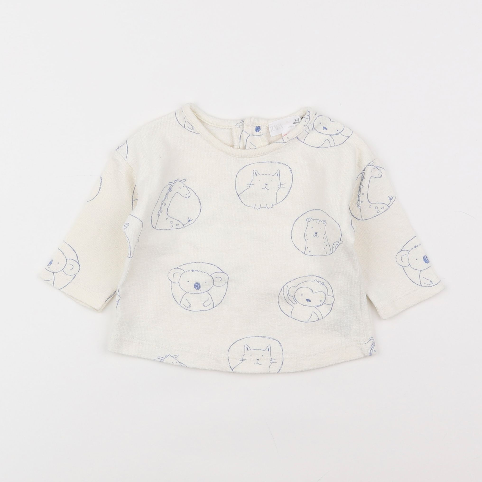 Zara - tee-shirt blanc - 1/3 mois