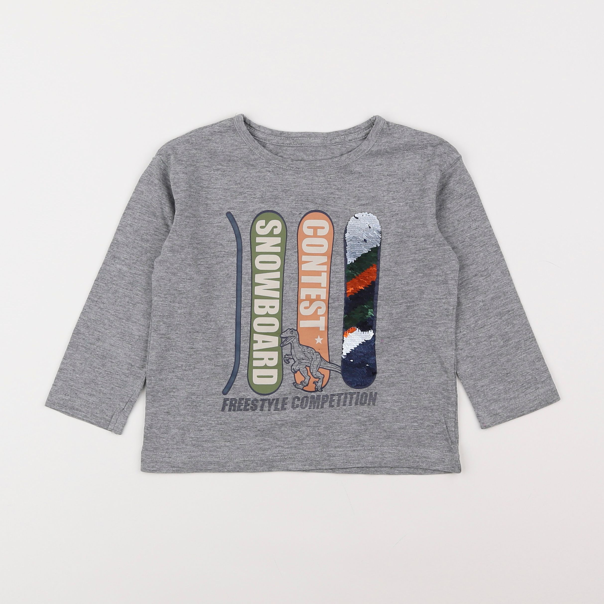 Vertbaudet - tee-shirt gris - 3 ans