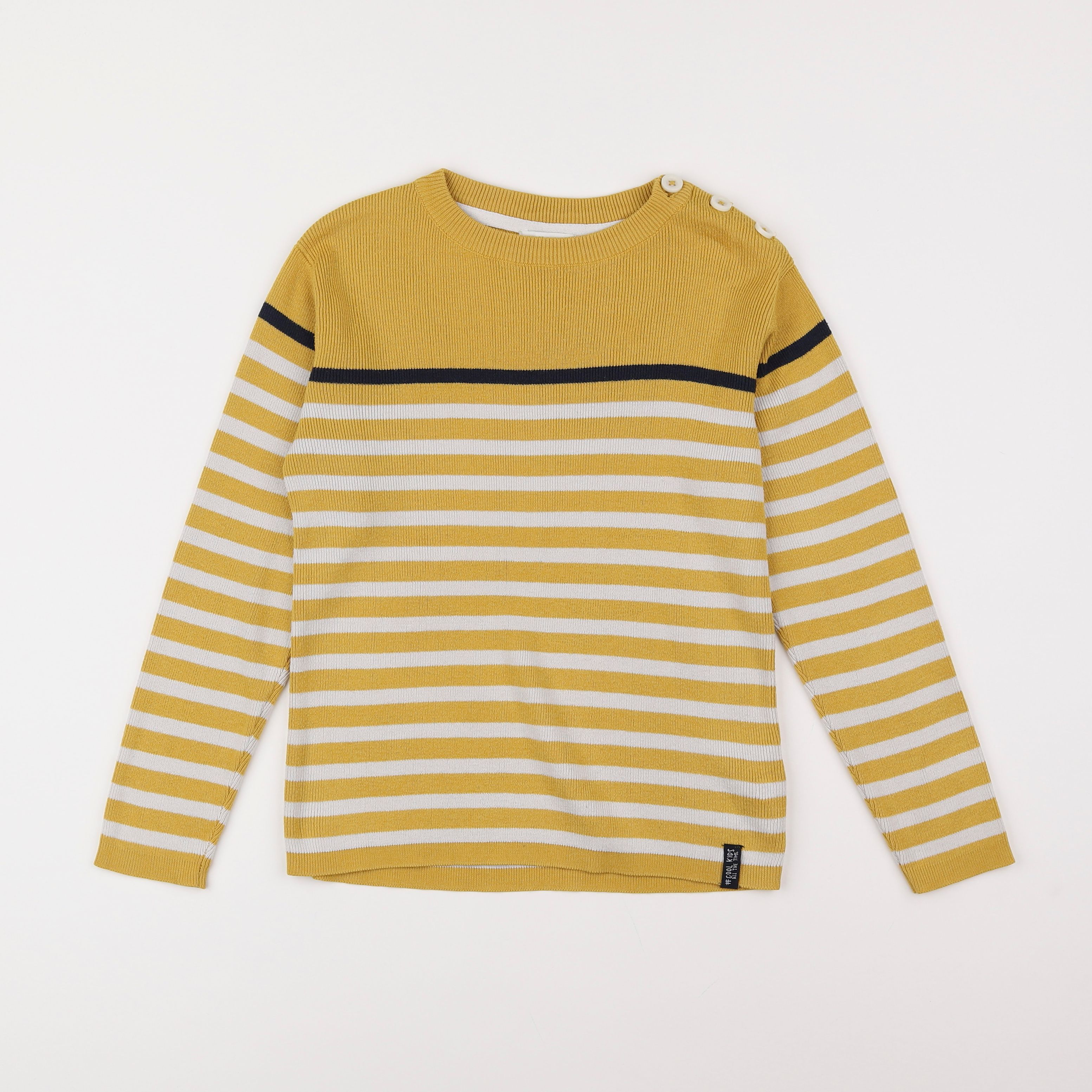 Vertbaudet - pull jaune - 8 ans