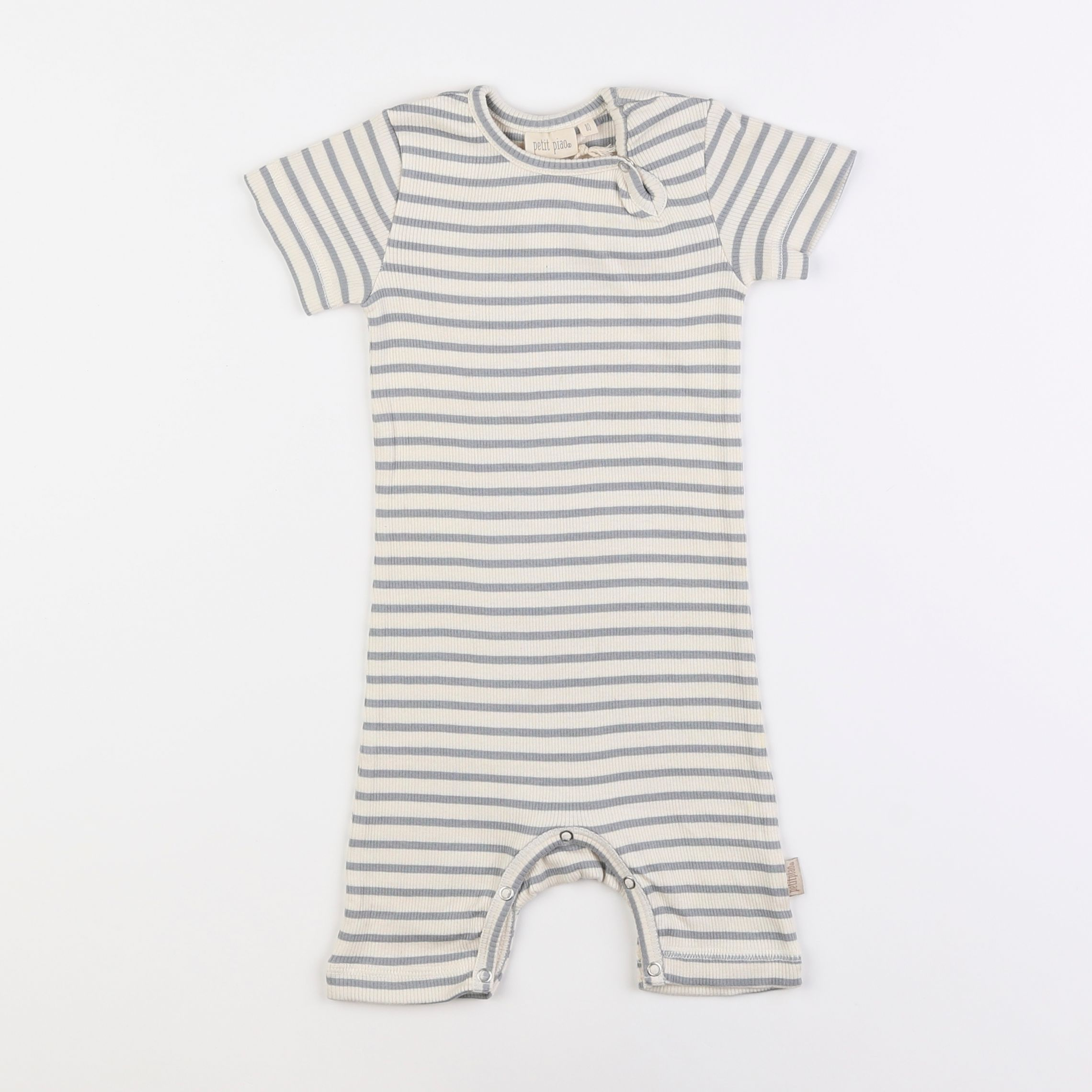 Petit Piao - pyjama coton gris - 12 mois